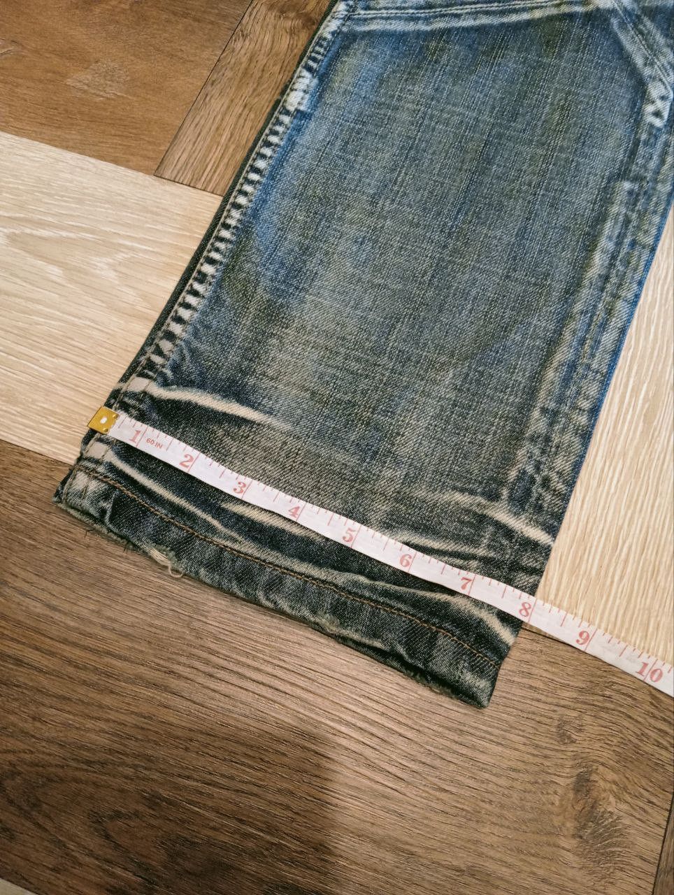 If Six Was Nine VINTAGE EDGE RUPERT JAPAN DISTRESSED LOOK JEANS Size US 35 - 16 Thumbnail