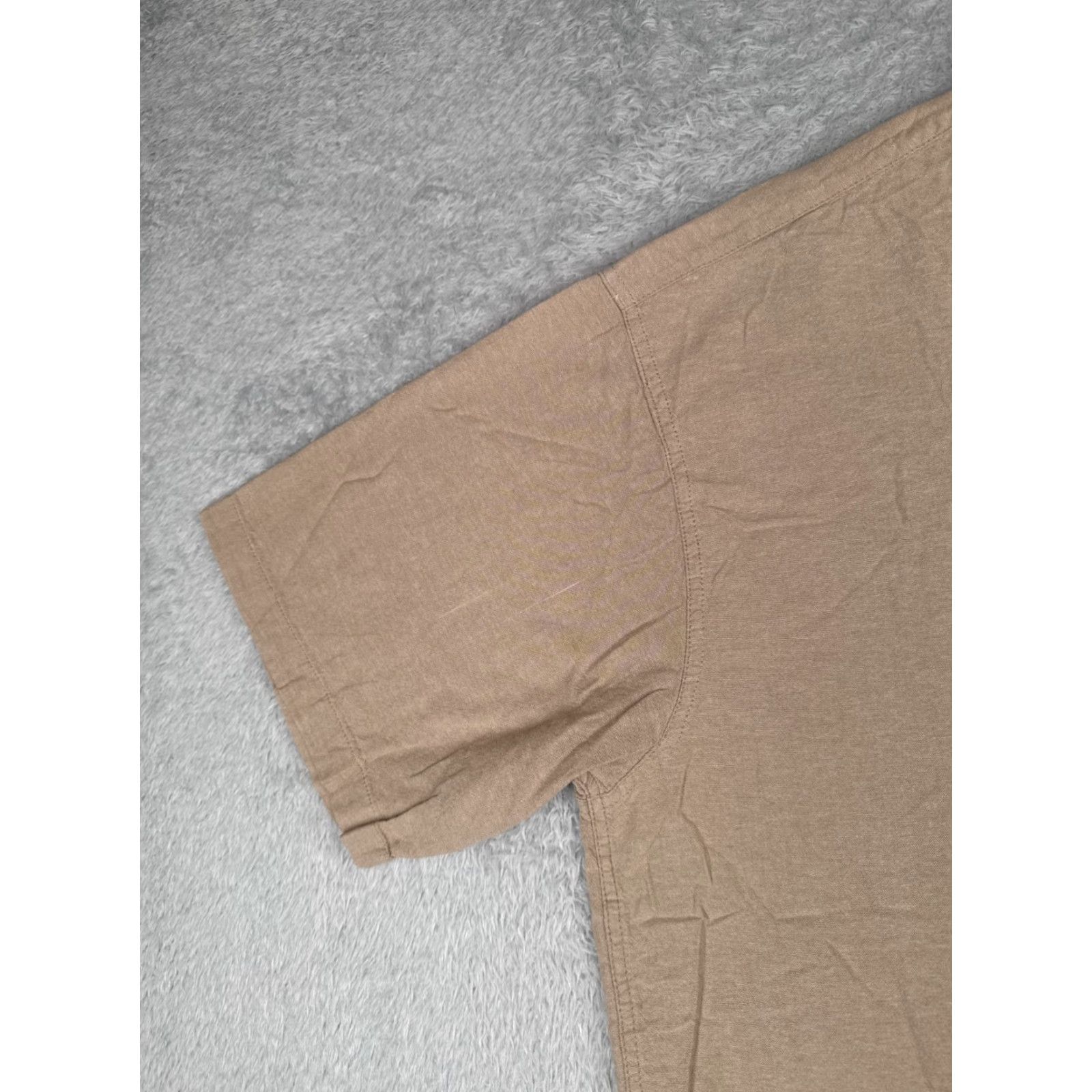 Big Dogs Big Dogs Shirt Adult 2XL XXL Beige Button Up Short Sleeve Pocket 100% Cotton Size US L / EU 52-54 / 3 - 3 Thumbnail