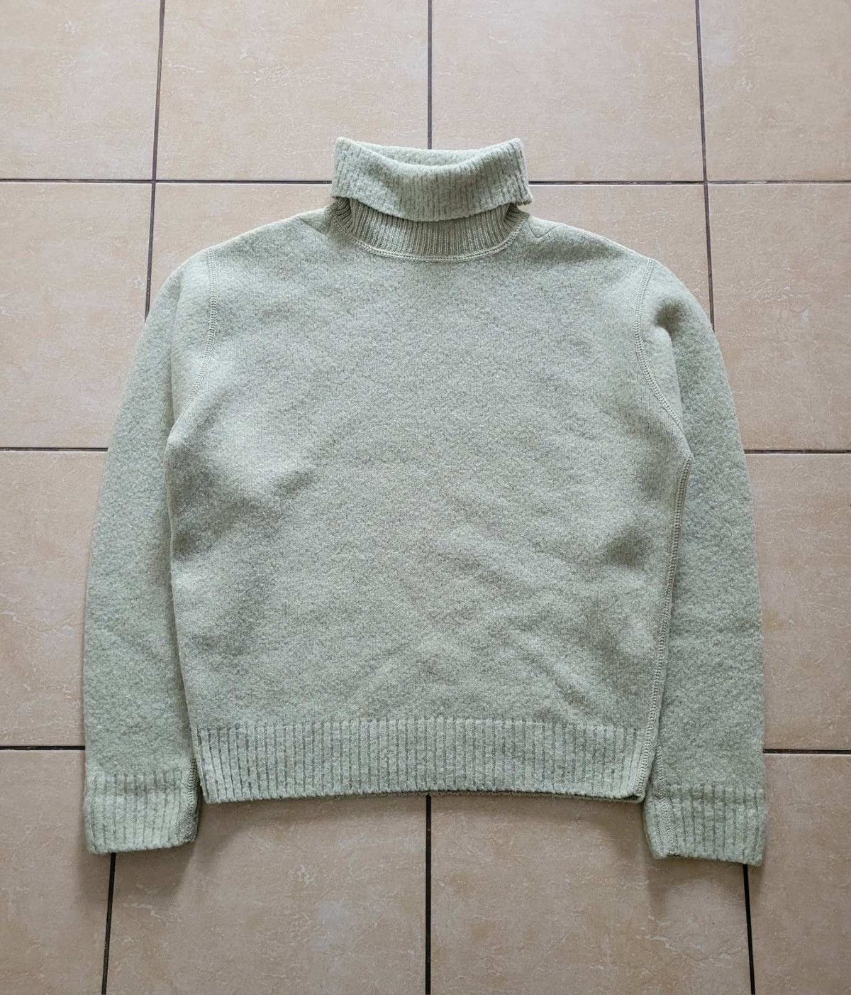 Pre-owned Our Legacy Shaggy Green Shetland Submarine Rollneck