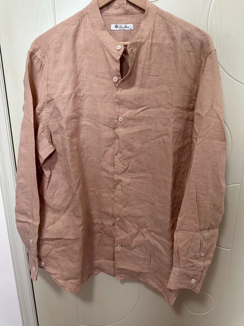 Loro Piana LORO PIANA Pink linen shirt Size XL / US 12-14 / IT 48-50 - 1 Thumbnail