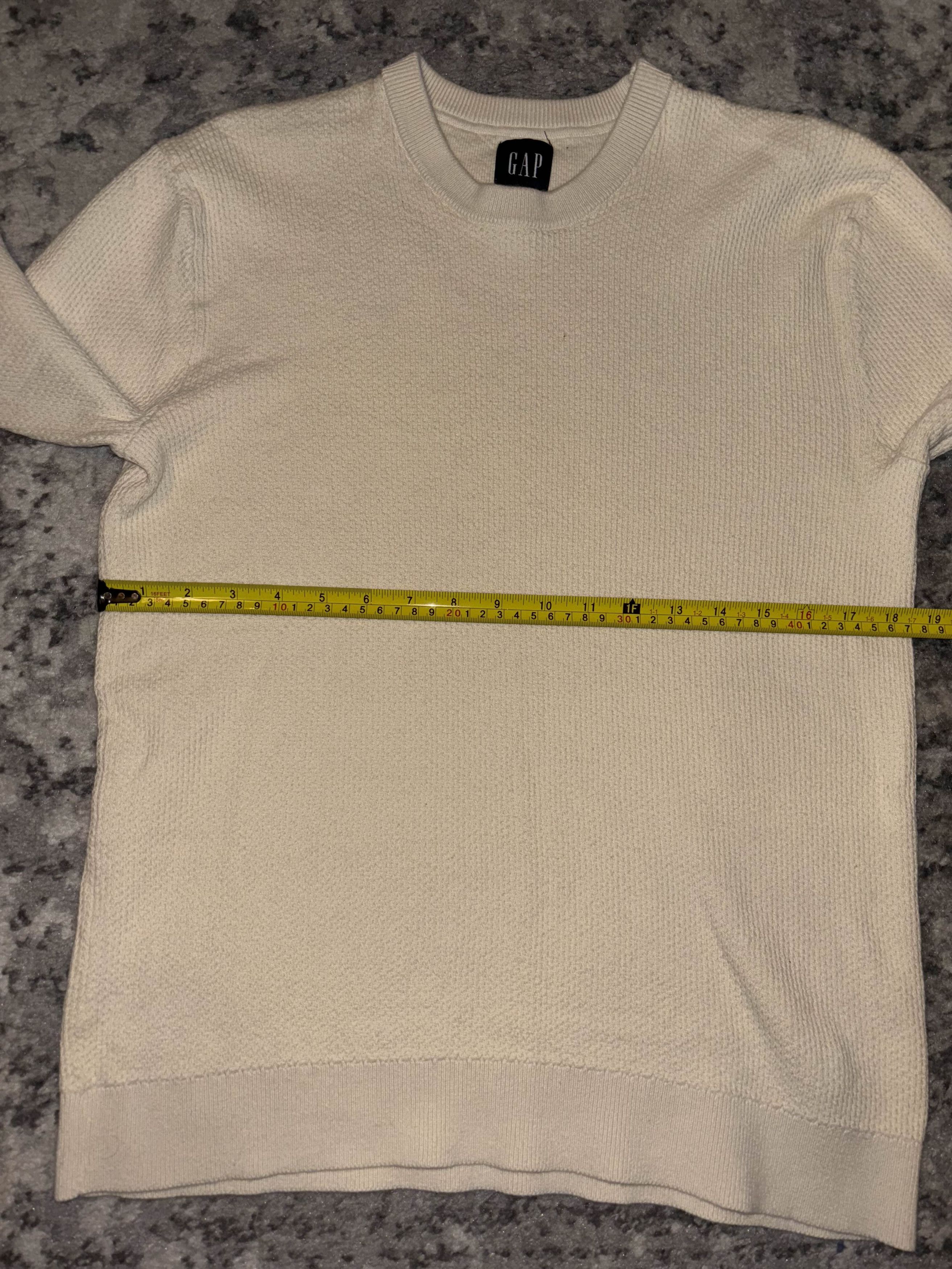 Gap Gap Cream Heavyweight Waffle Knit Thermal Size US M / EU 48-50 / 2 - 4 Thumbnail