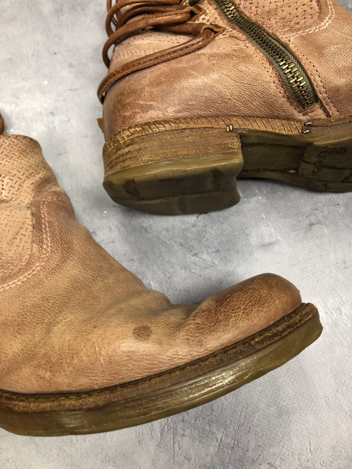 A.S.98 × Vintage A.S.98 Airstep Boots Comfort Zip Fringe Boho Sz EUR 38 Size US 8 / IT 38 - 7 Thumbnail