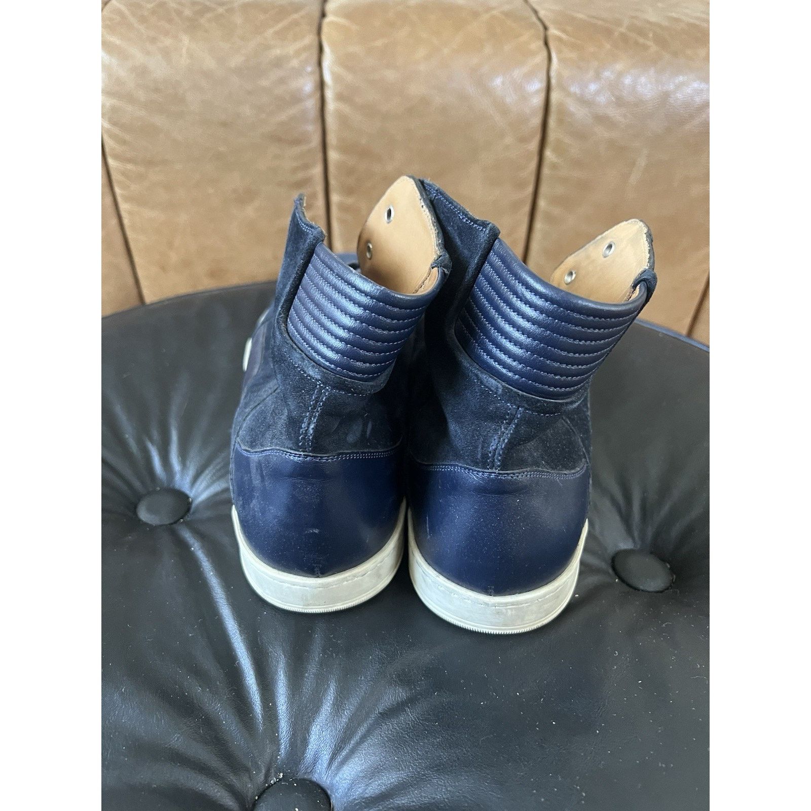 Other Lavati Navy-mid Italian Leather Sneackers US 11 Size US 11 / EU 44 - 4 Thumbnail