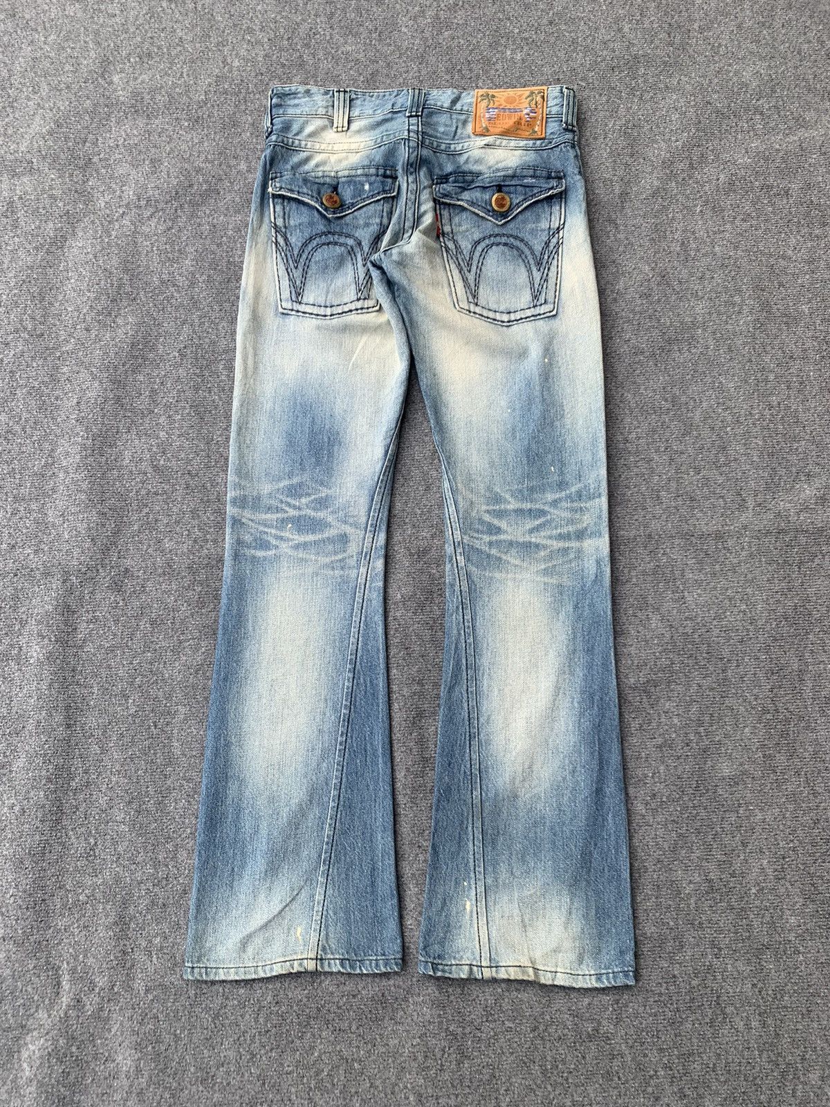 Edwin 𝗙𝗟𝗔𝗥𝗘 EDWIN BLUE TRIP VERY RARE & DISTRESSED. Size US 33 - 2 Thumbnail