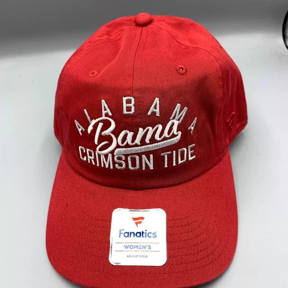 Other Alabama Crimson Tide Hat Women Red Fanatics Strap Back Cap Size ONE SIZE - 1 Thumbnail