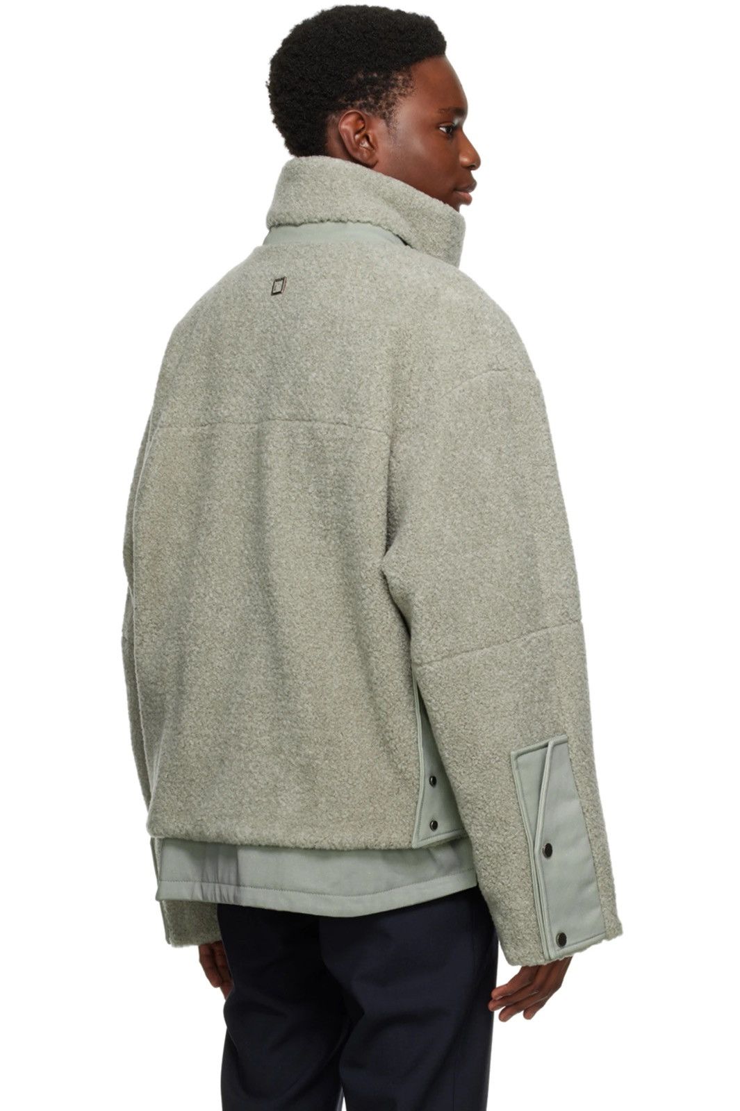 Wooyoungmi NEW 46 Green Stand Collar Sherpa Fleece Wool Cotton Jacket Size US S / EU 44-46 / 1 - 3 Thumbnail