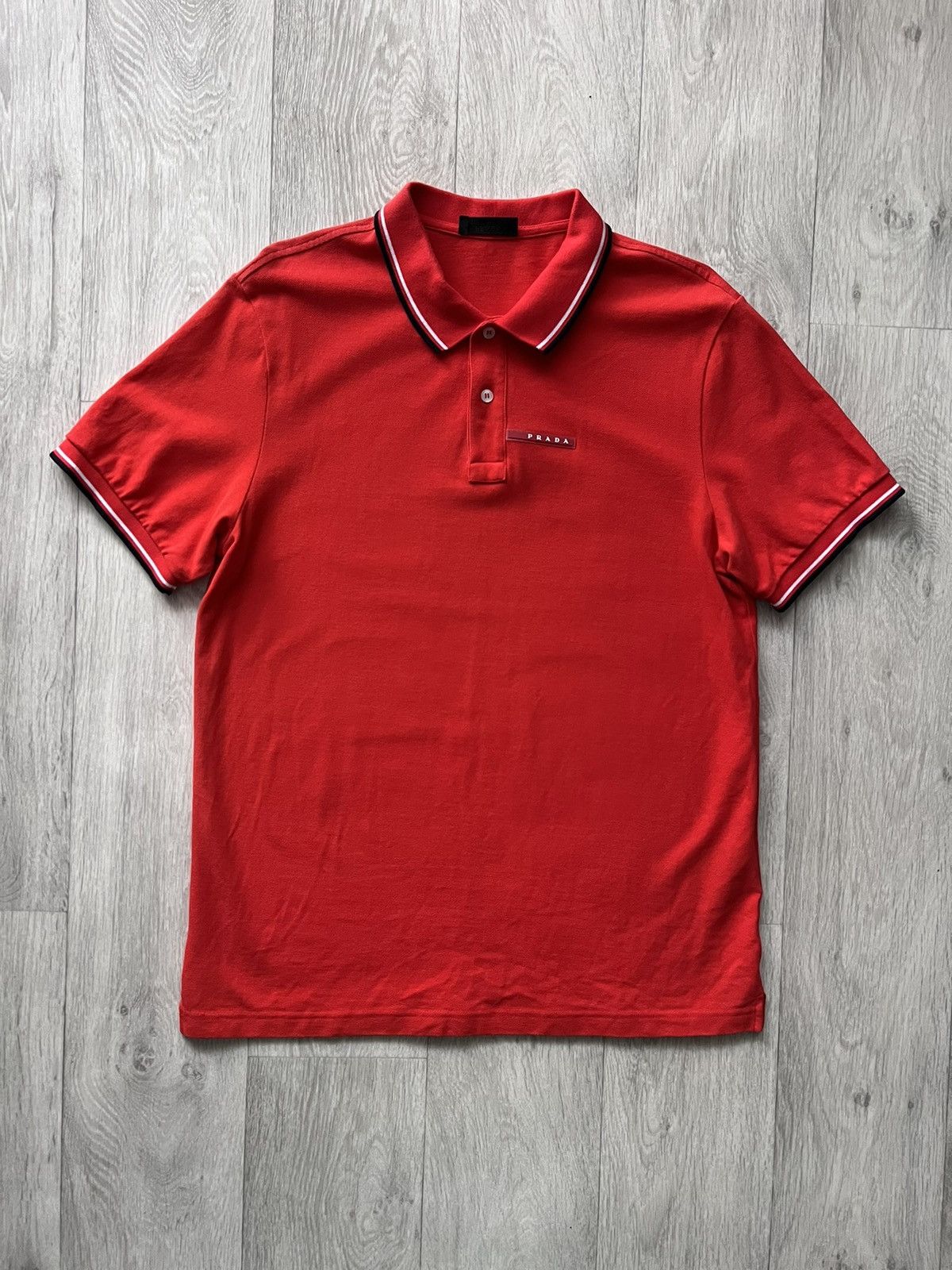 image of Prada Polo T Shirt in Orange, Men's (Size 2XL)