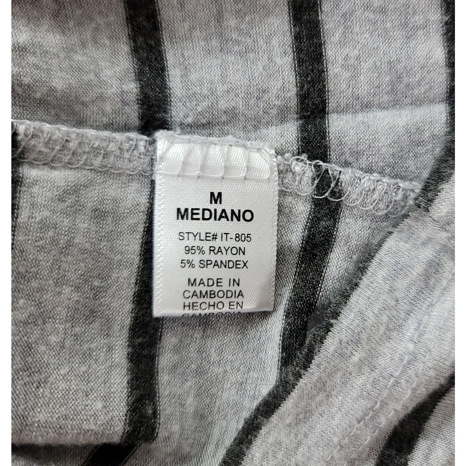 Other Zenana Outfitters Black Gray Heathered Striped Shirt Medium Size M / US 6-8 / IT 42-44 - 4 Thumbnail