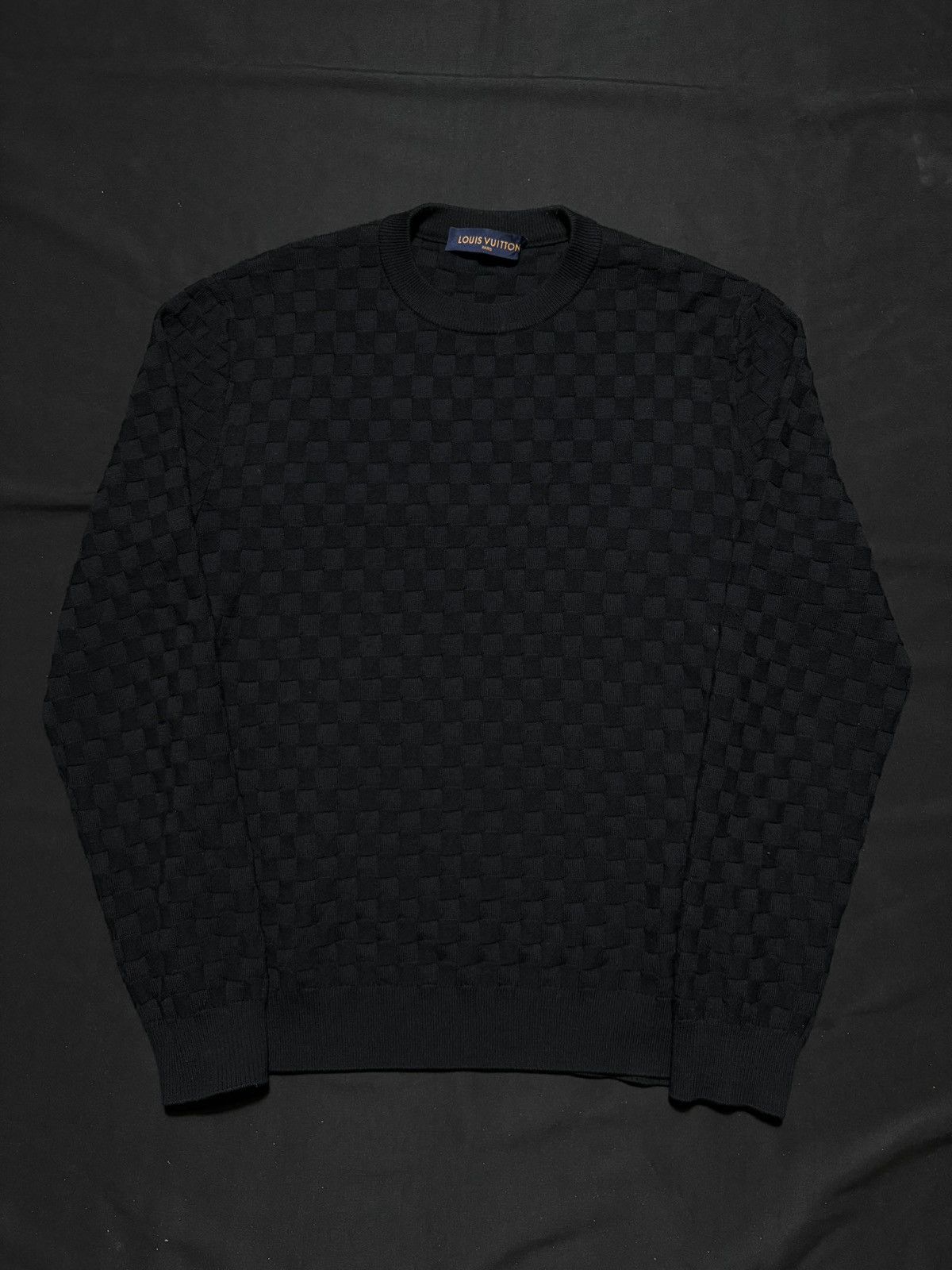 Louis Vuitton Louis Vuitton Black Wool Crewneck - Size M Size US M / EU 48-50 / 2 - 1 Thumbnail