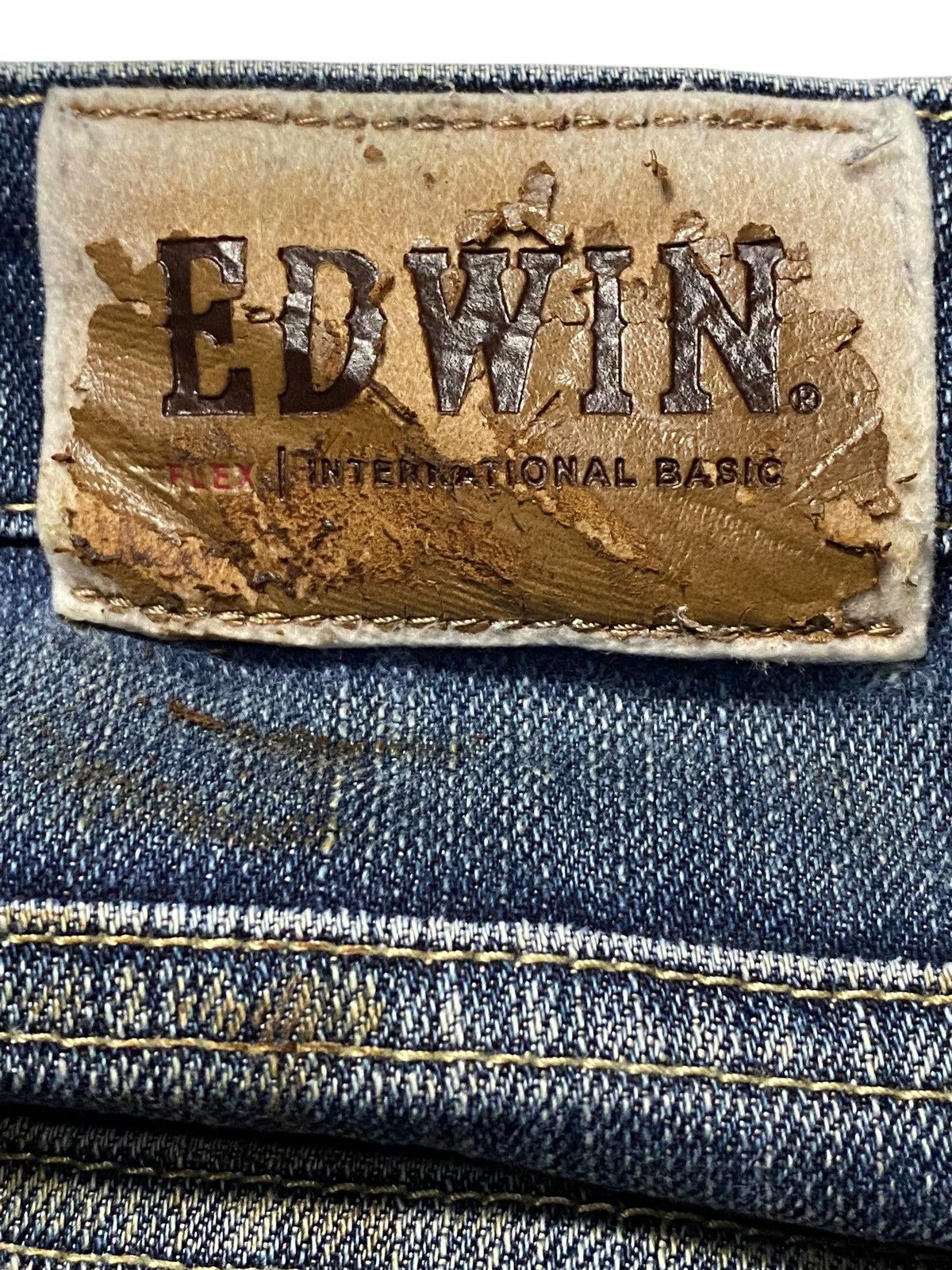 Edwin Vintage Edwin 4002 Distressed Patched Trash Bootcut Jeans Size US 31 - 10 Thumbnail