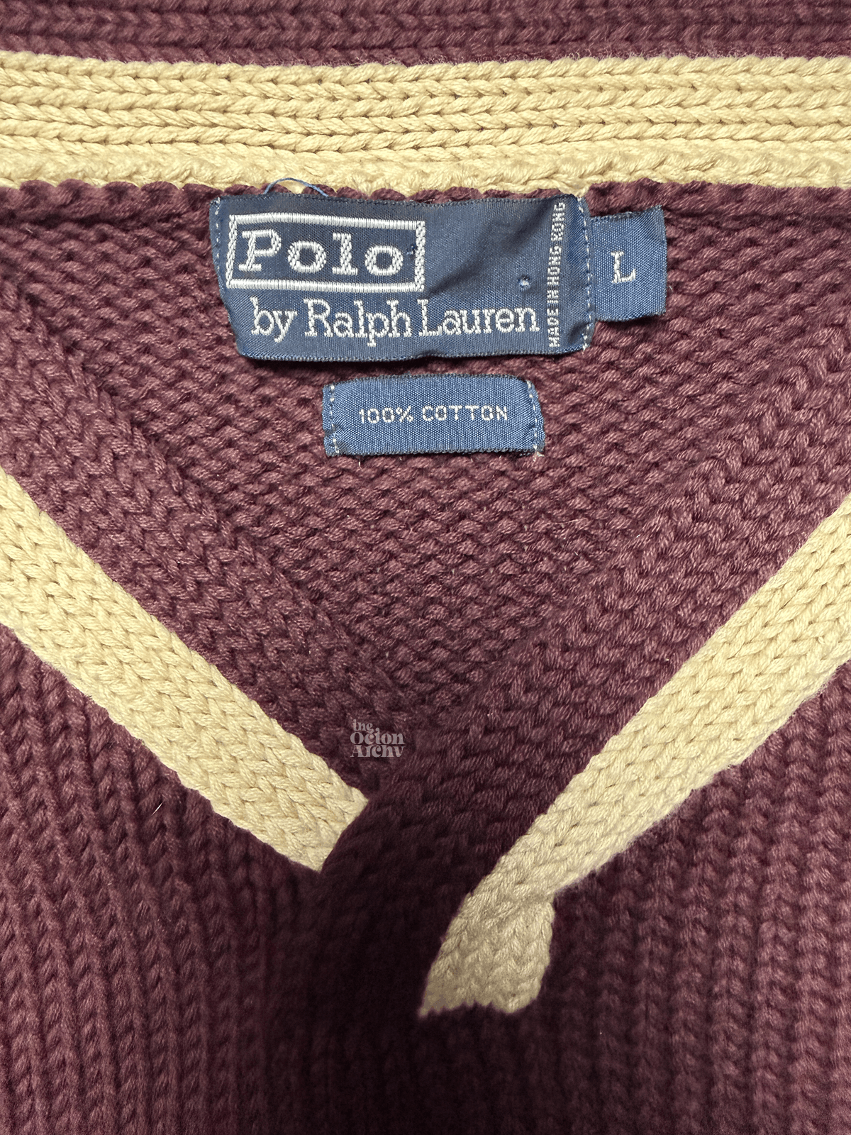 Polo Ralph Lauren Vintage Polo Ralph Lauren V-Neck Cotton Knit Sweater Size US L / EU 52-54 / 3 - 4 Thumbnail