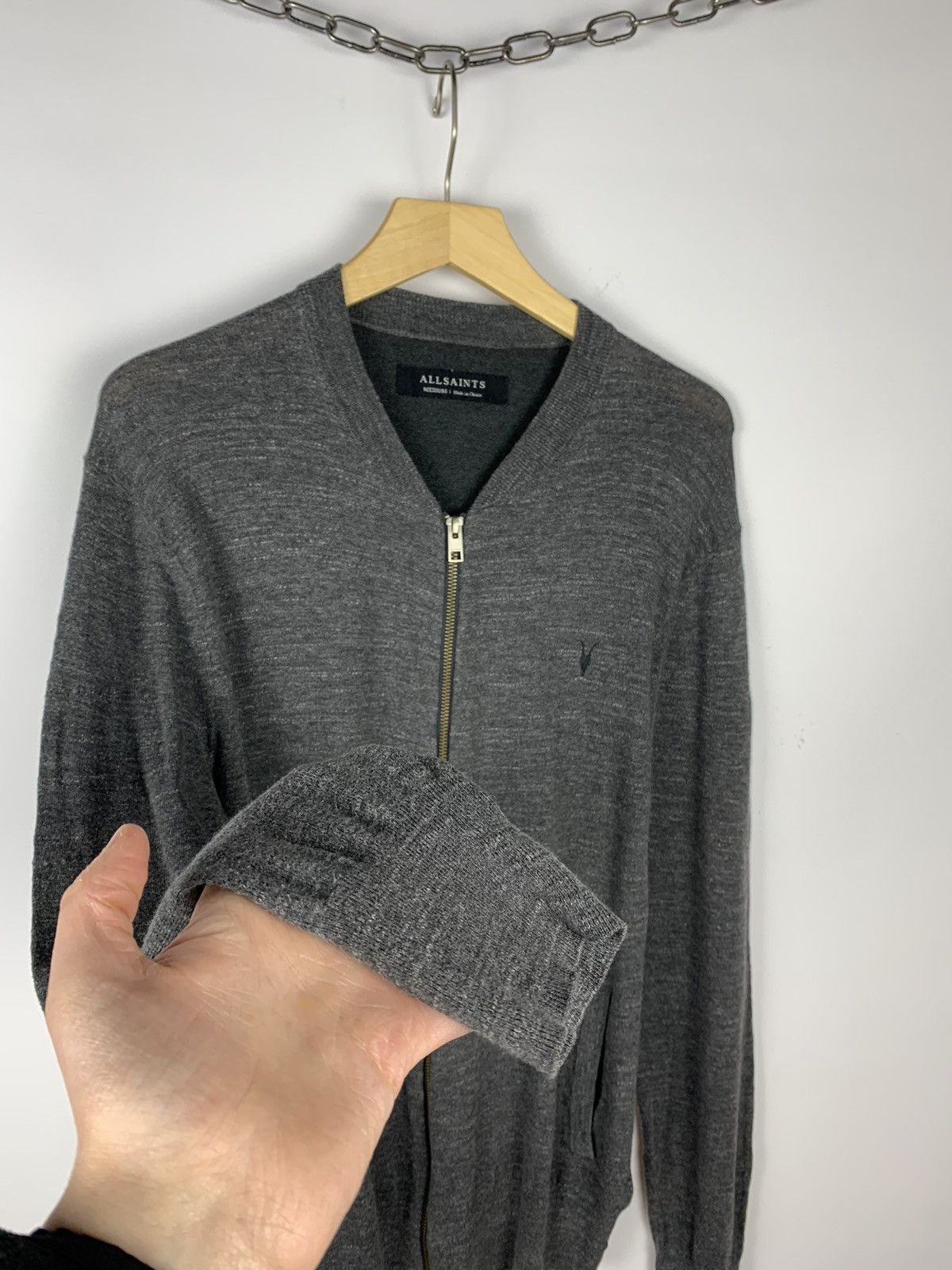 Allsaints Luxury Allsaints Rosso Zip Through Bomber Jacket Size US M / EU 48-50 / 2 - 6 Thumbnail