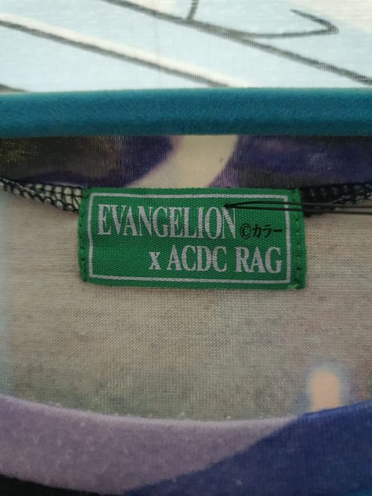 Vintage Rare Evangelion x ACDC Rag anime shirt | Grailed