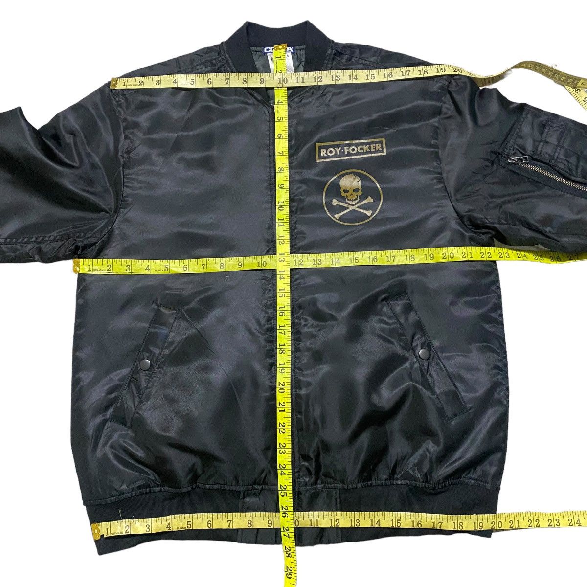 Anime Cospa Macross Roy Focker Bomber Jacket Skull Squadron SDF-1 Size US L / EU 52-54 / 3 - 21 Thumbnail