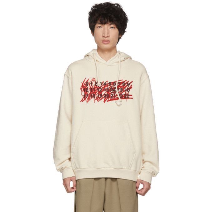 Maison Margiela Maison margiela scribble logo print hoodie Size US XL / EU 56 / 4 - 2 Thumbnail