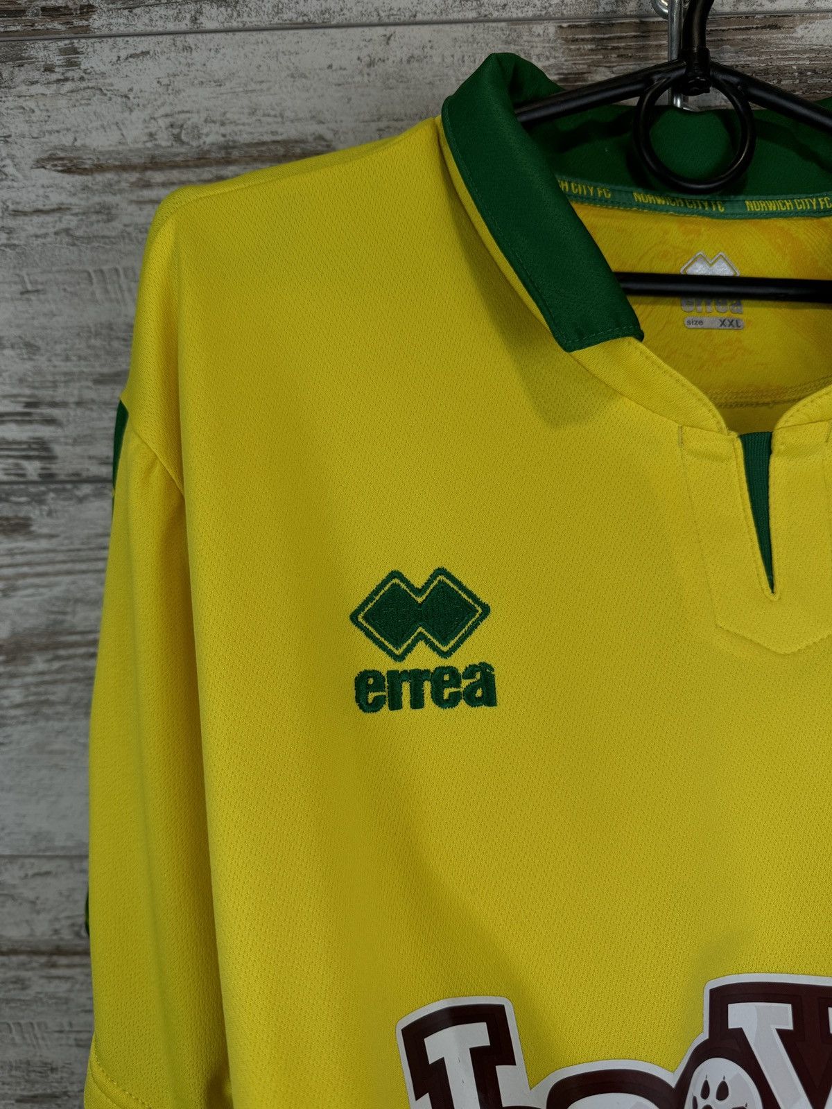Errea Mens Vintage Errea Norwich City The Canaries T-shirt jersey Size US XXL / EU 58 / 5 - 7 Thumbnail