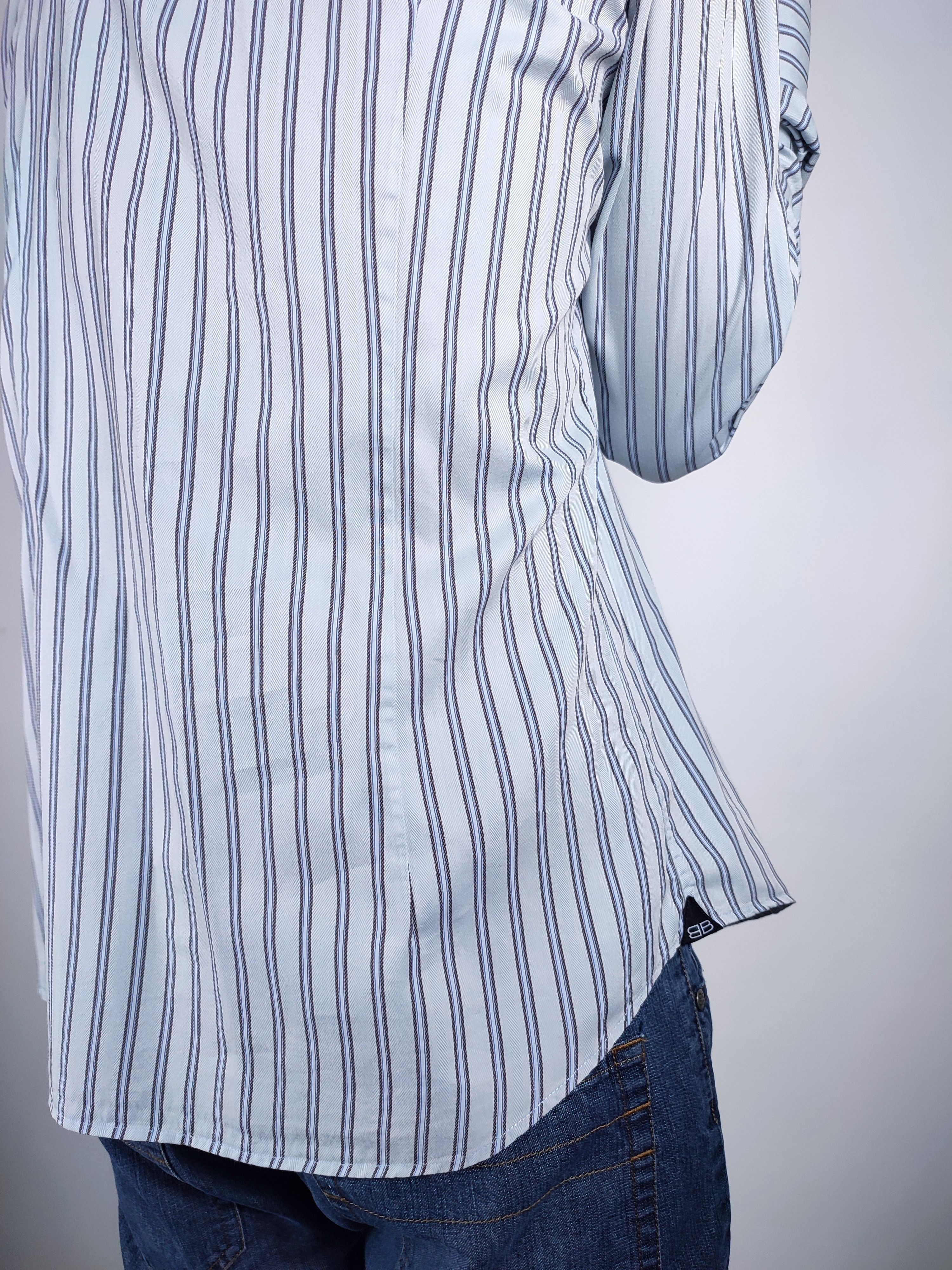 Balenciaga Balenciaga BB logo stripe vintage shirt Size US L / EU 52-54 / 3 - 15 Thumbnail