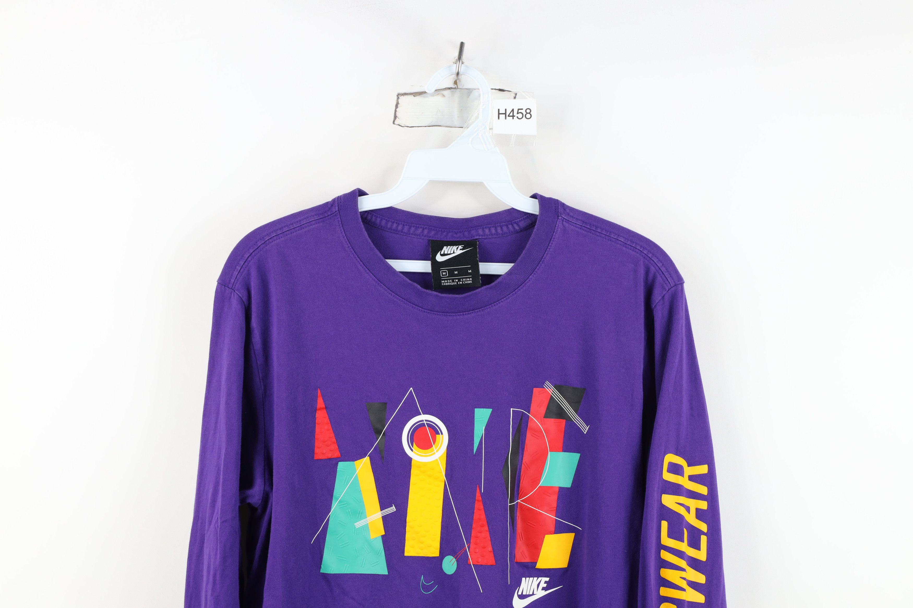 Nike Nike Sportswear Spell Out Retro Abstract Long Sleeve T-Shirt Size US M / EU 48-50 / 2 - 2 Thumbnail