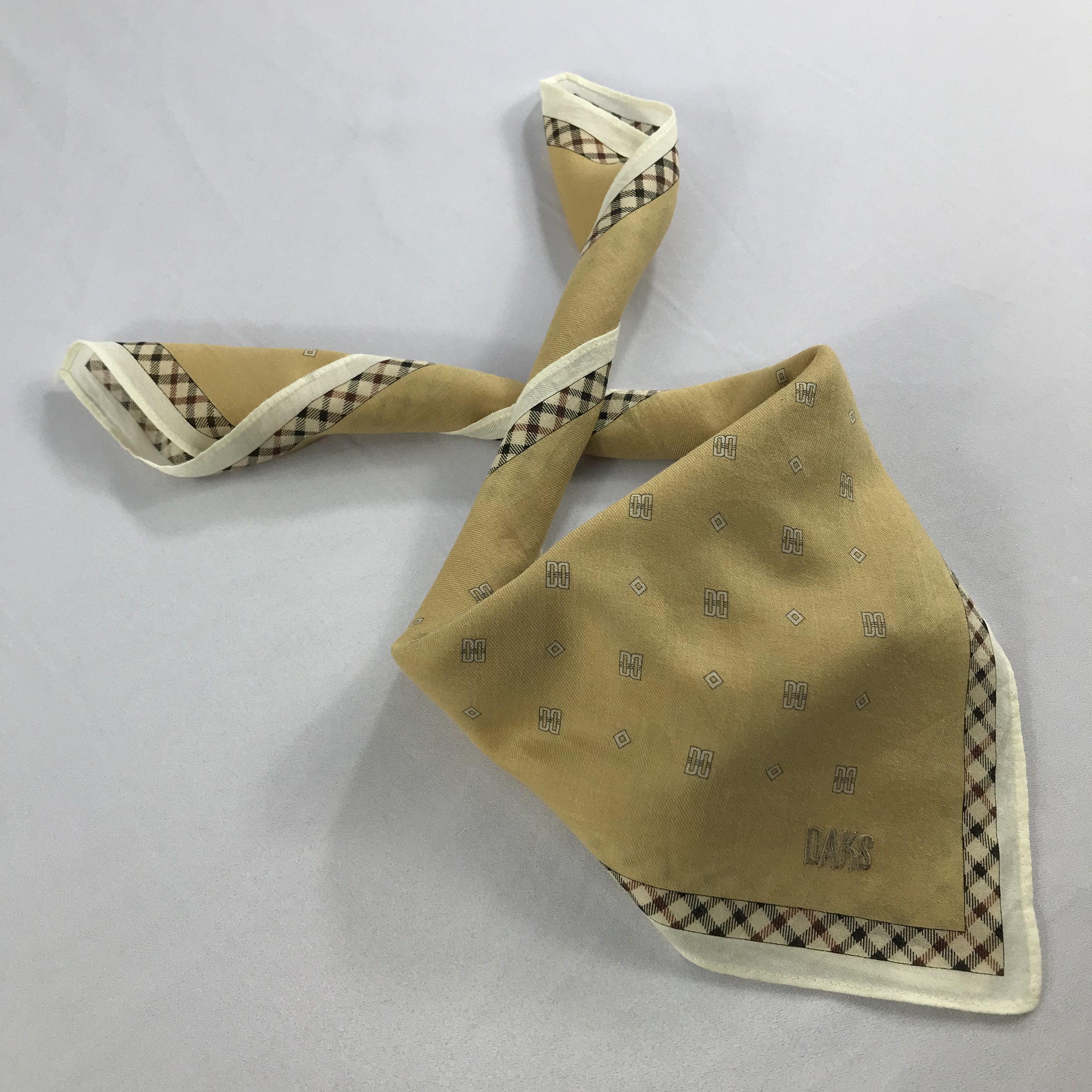 DAKS × Vintage Daks Bandana / Handkerchief / Neckerchief - S2658 Size ONE SIZE - 4 Thumbnail