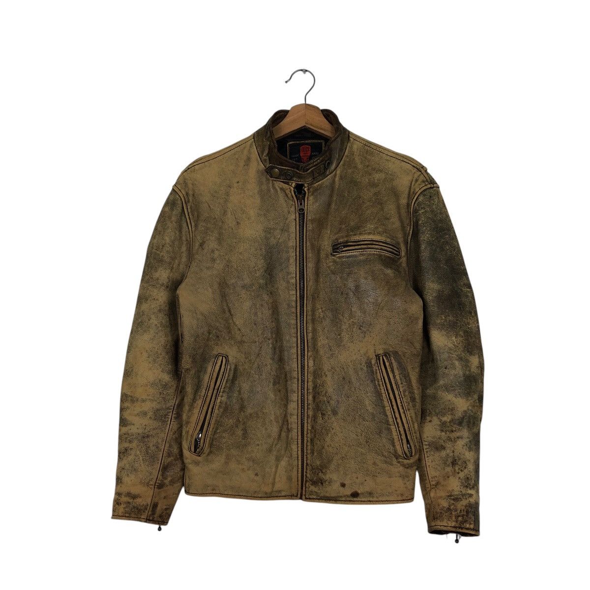 Japanese Brand 📌Vintage True Leather Biker Jacket On Time Road Master Rare Size US L / EU 52-54 / 3 - 2 Thumbnail