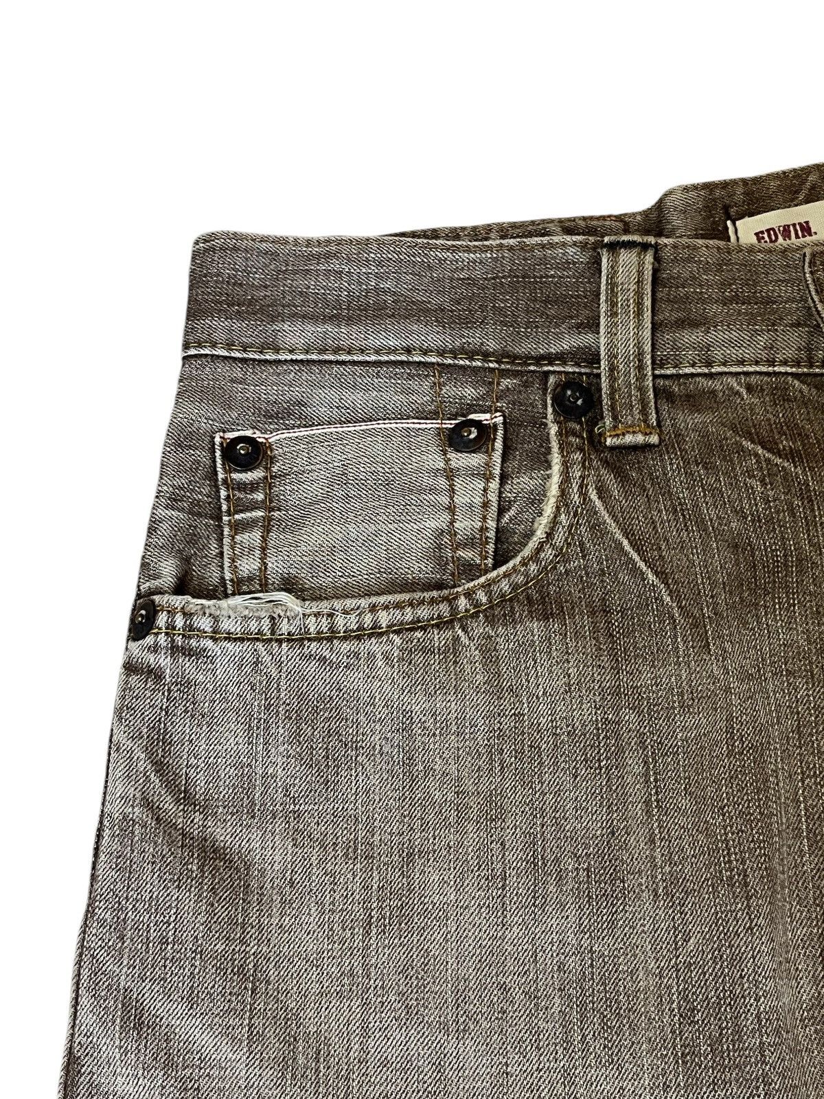 Edwin SICK🔥VINTAGE EDWIN 505V DISTRESSED REDLINE SELVEDGE JEANS Size US 32 / EU 48 - 6 Thumbnail