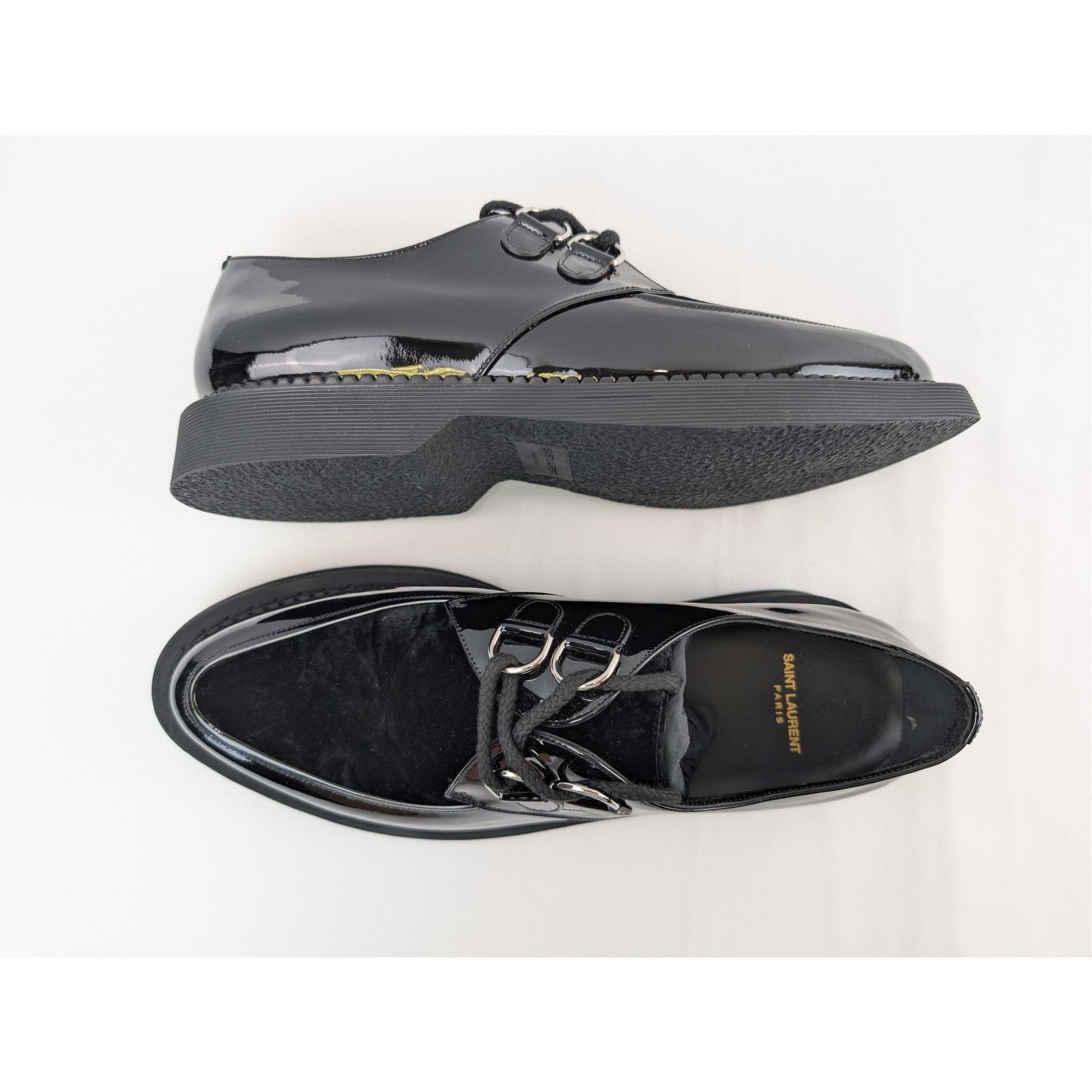 Saint Laurent Paris o1rshd1 Teddy SH Derby Shoe Boots in Black Size US 10 / EU 43 - 1 Thumbnail