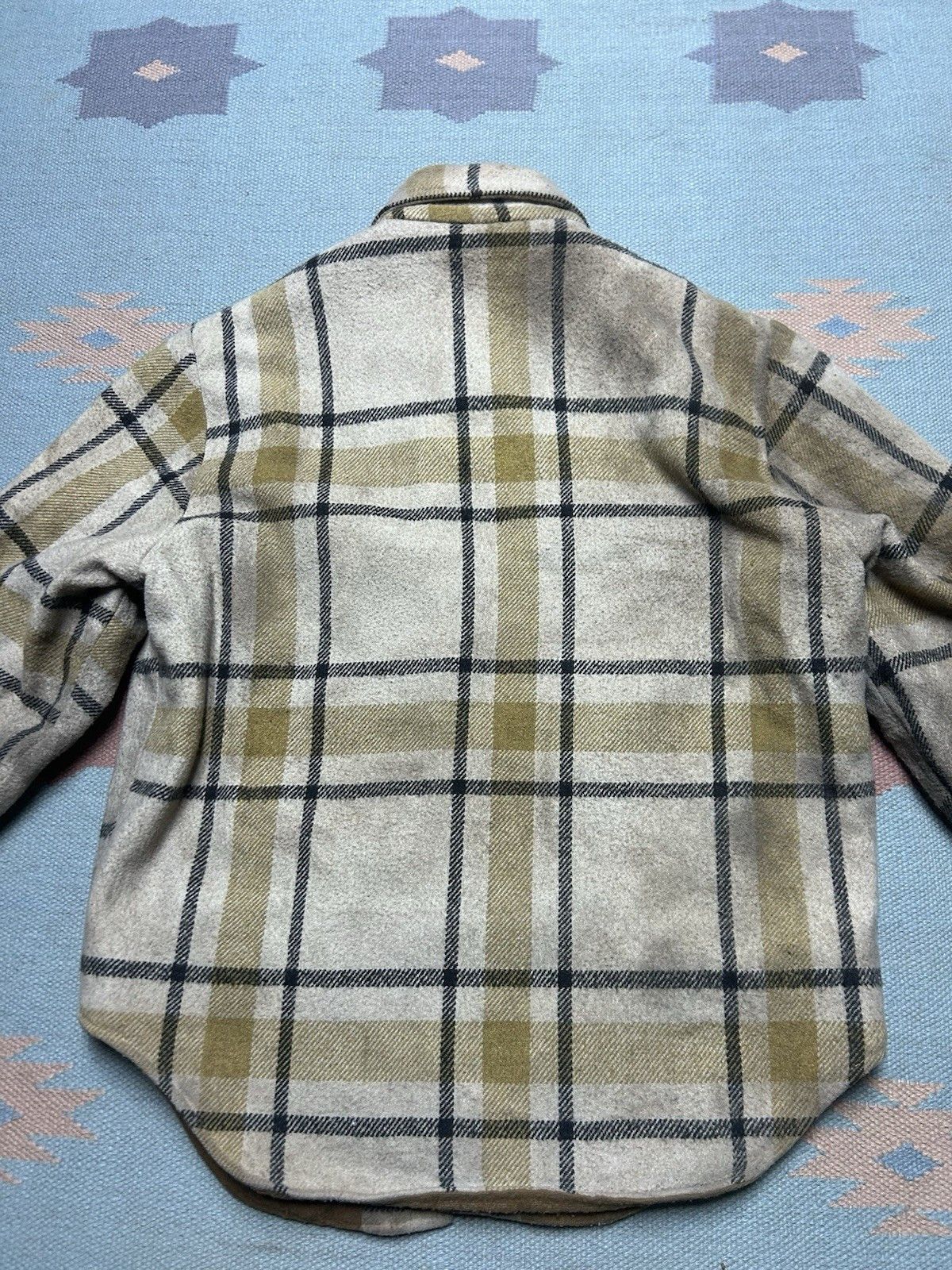 Vintage 60s wool button shirt CPO anchor buttons distressed lined L Size US L / EU 52-54 / 3 - 12 Thumbnail