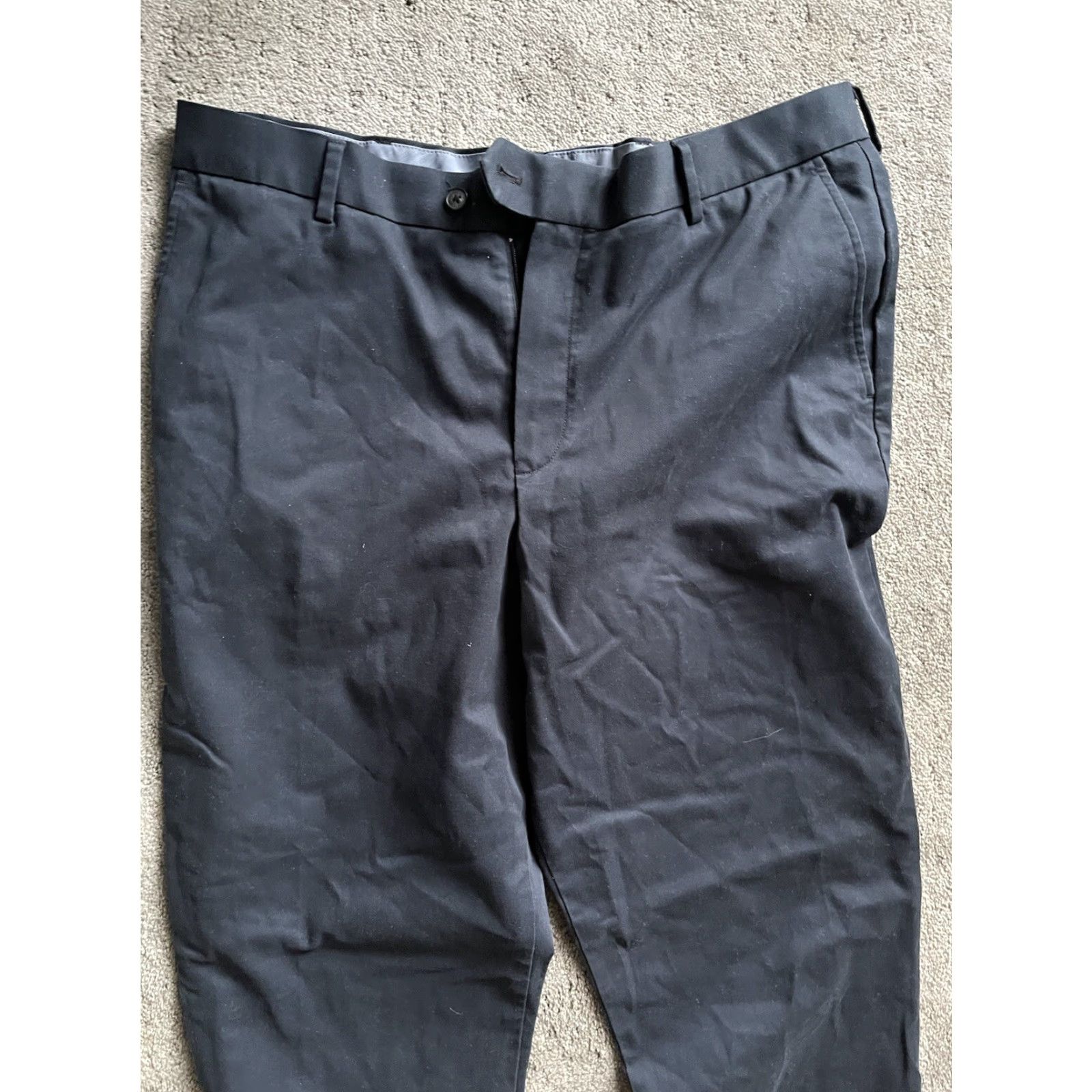 Charles Tyrwhitt Charles Tyrwhitt Pants 38x28 Deep Navy Blue Cotton Classic Slim Fit Men 38 Inseam 28 Flat Front Button Zip Size US 38 / EU 54 - 2 Thumbnail
