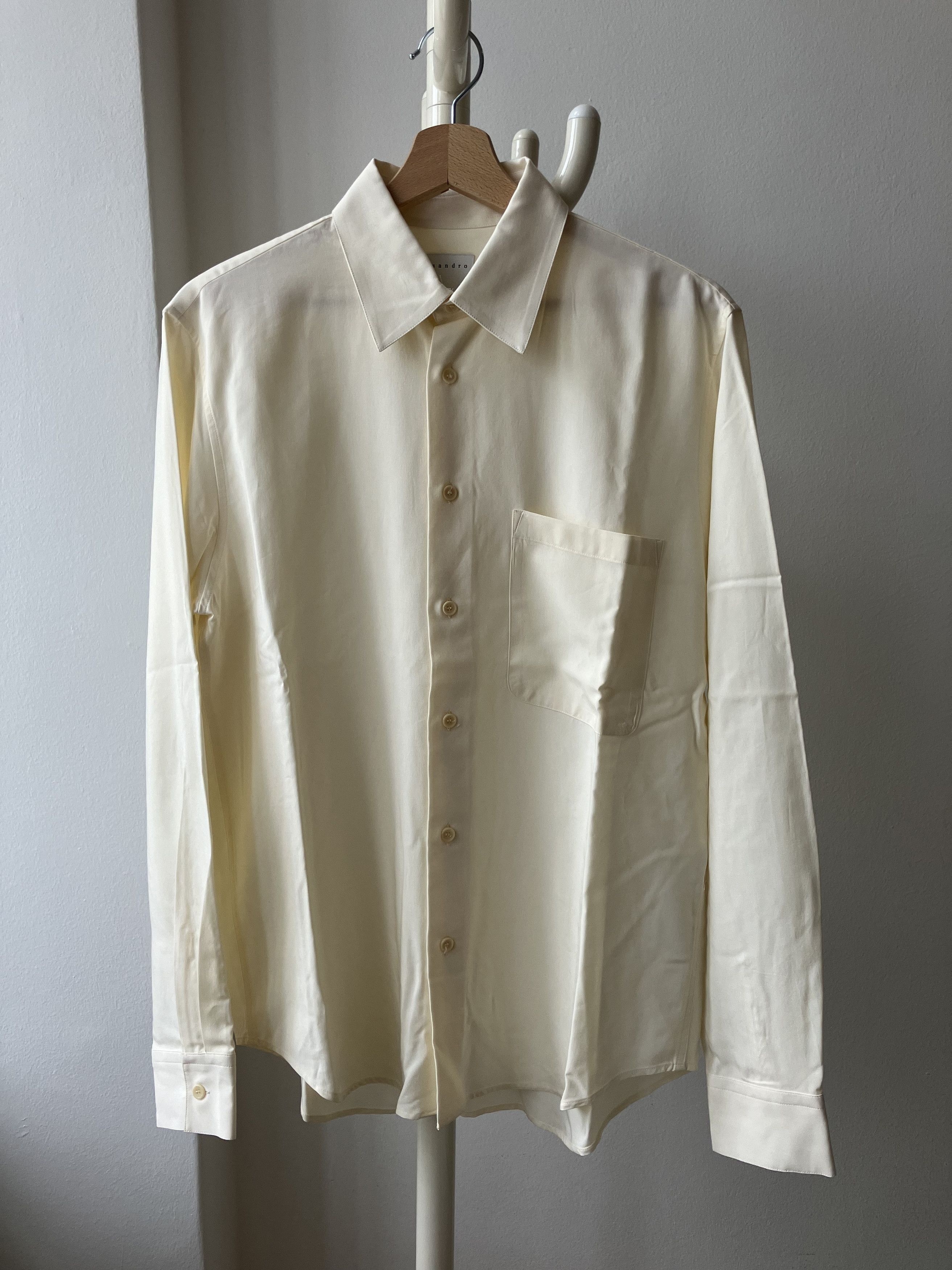 image of Sandro Charlie Shirt in Ecru, Men's (Size Small)