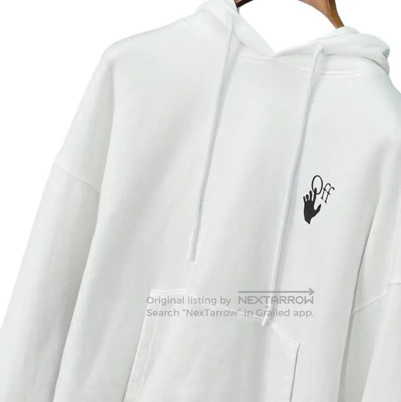 Off-White Off-White Men's White Cotton Long Sleeve Hoodie . Size US S / EU 44-46 / 1 - 4 Thumbnail