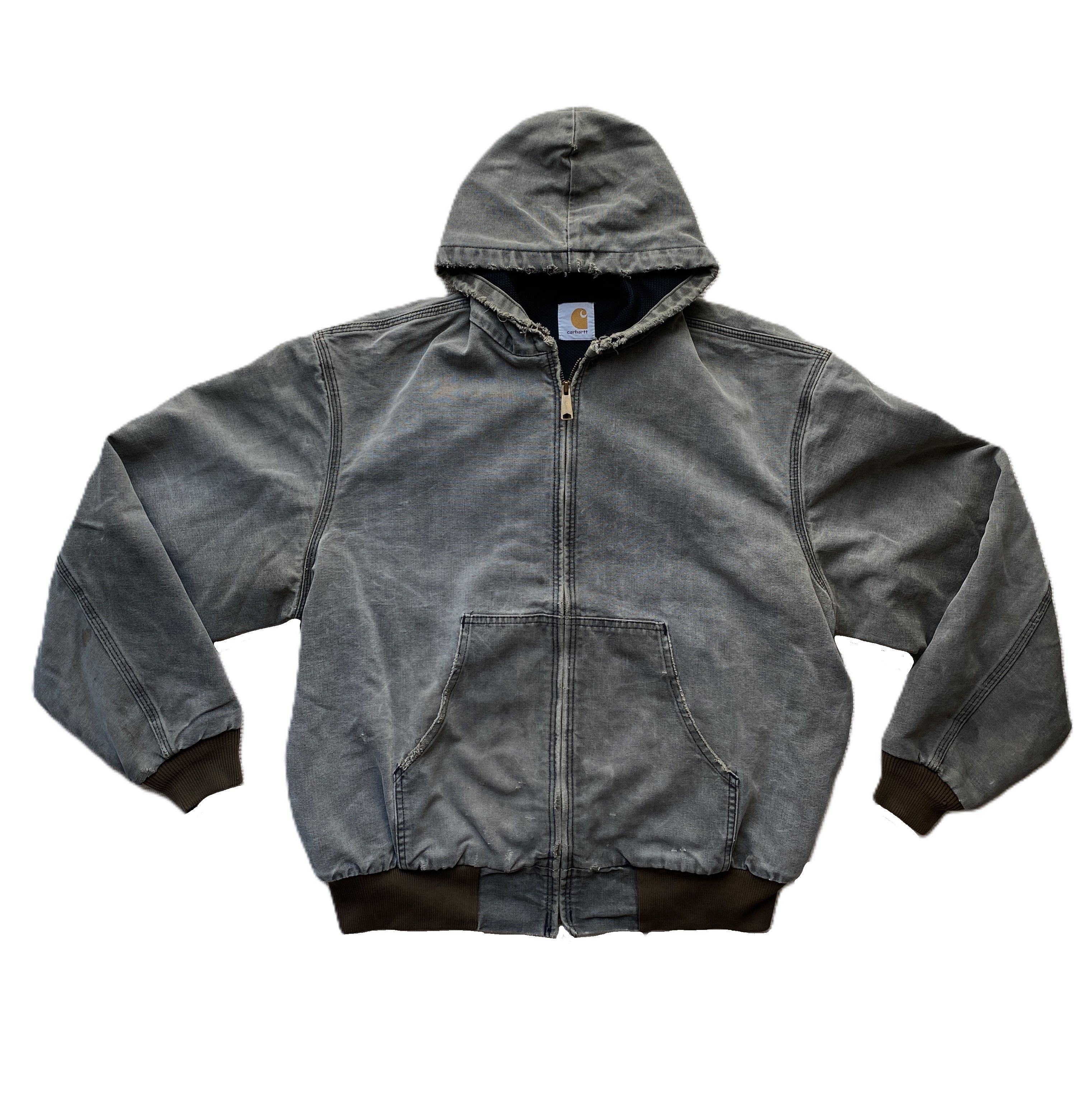 ジャケット・アウター Carhartt 90s Faded Black Active Jacket Vintage Carhartt Active Jacket M Black Faded Distressed