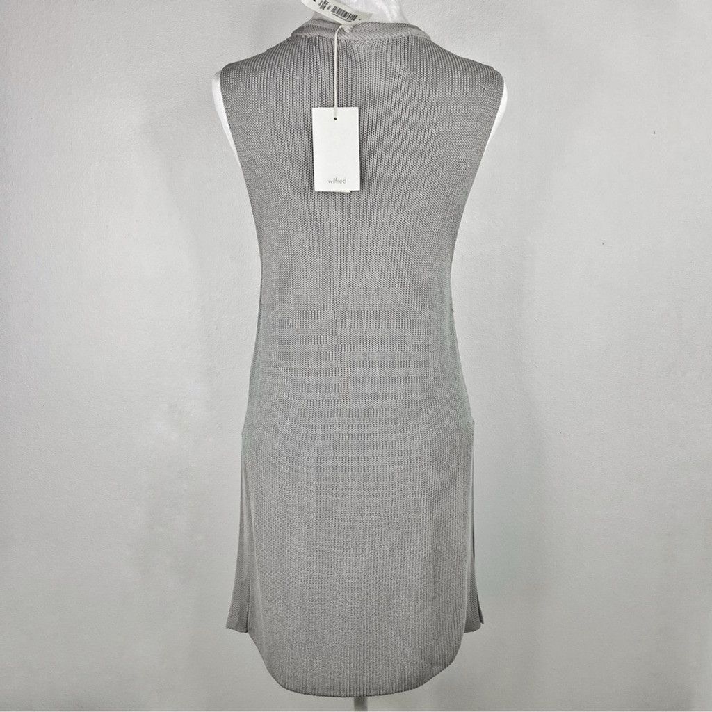 Other WILFRED NWT Women’s Grey Midi/Mini Sweater Dress Thigh Slits Size M / US 6-8 / IT 42-44 - 4 Thumbnail