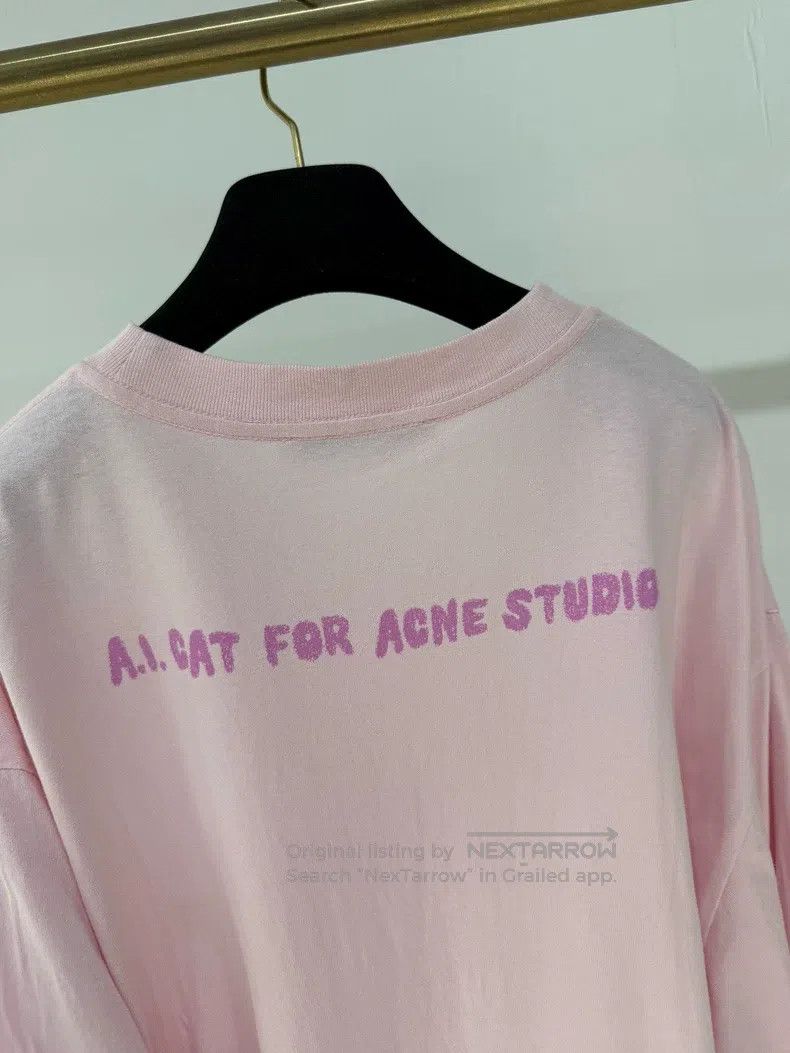 Acne Studios Acne Studios Pink Cat Printed Short Sleeve T-Shirt Size M / US 6-8 / IT 42-44 - 4 Thumbnail