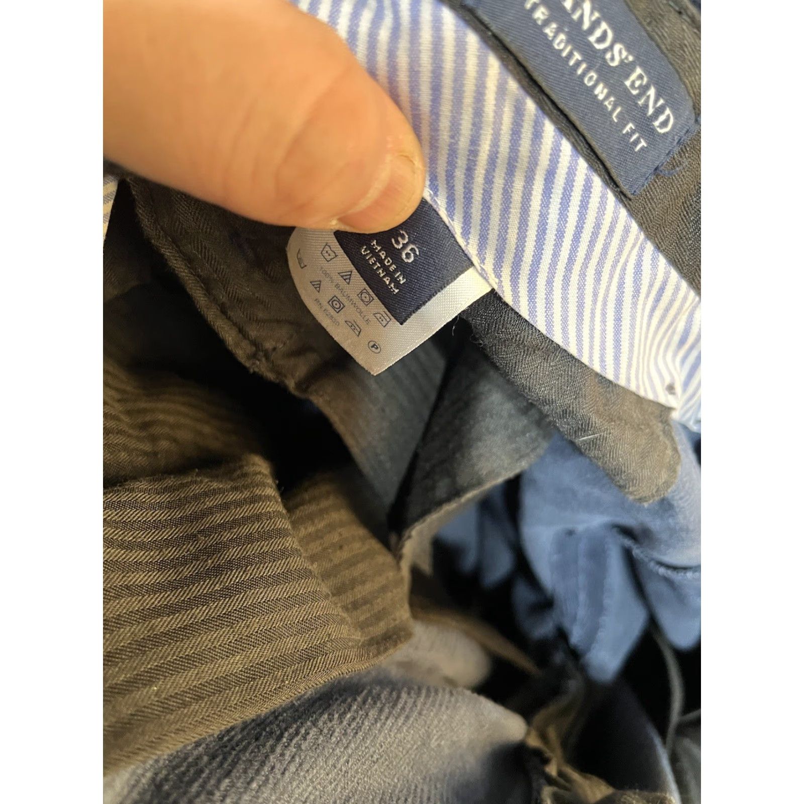 Lands' End Lands End Corduroy Pants Mens 36 waist traditional fit Blue 36x28 Size US 36 / EU 52 - 3 Thumbnail