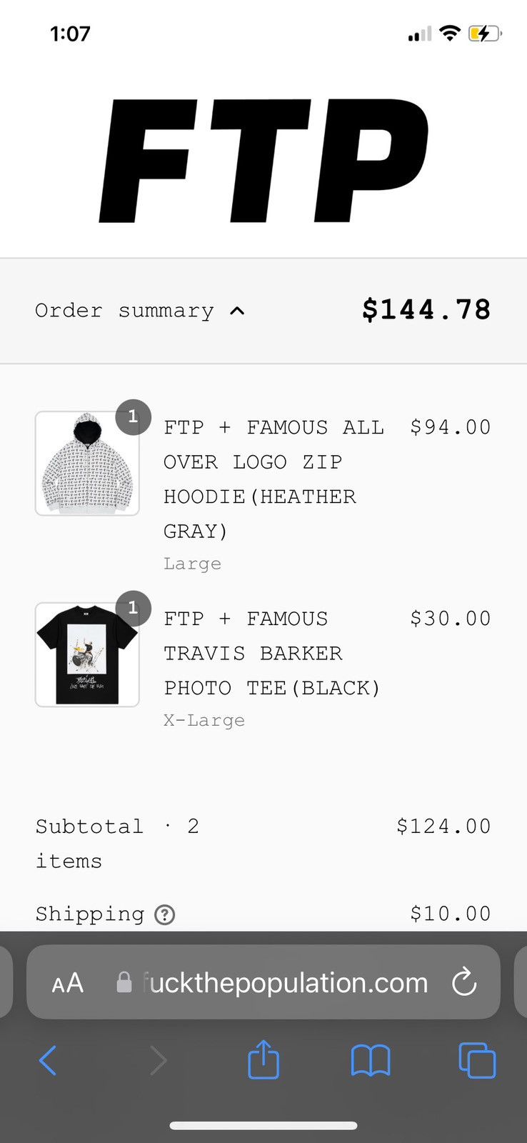 Famous Stars And Straps × Fuck The Population FTP x FAMOUS STAR “ALL OVER PRINT” HOODIE Size US L / EU 52-54 / 3 - 8 Thumbnail