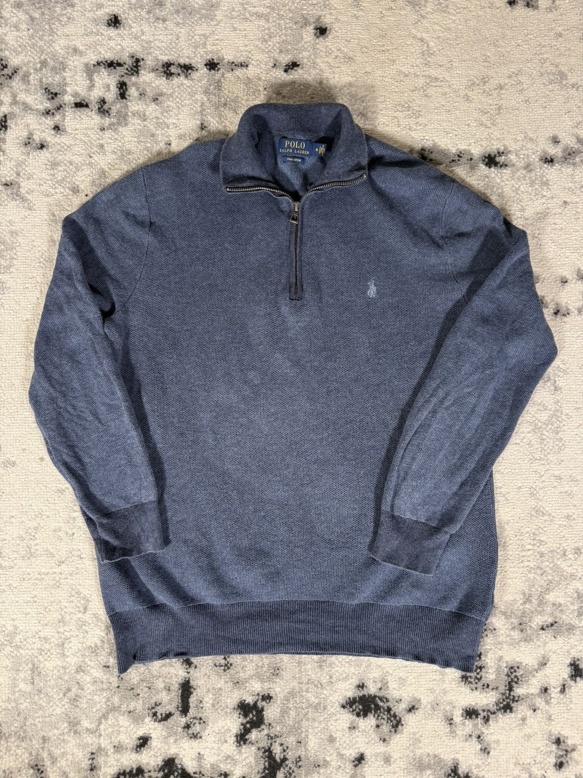 Polo Ralph Lauren Vintage Polo Ralph Lauren Pima Cotton 1/4 Zip Sweater Size US M / EU 48-50 / 2 - 3 Thumbnail