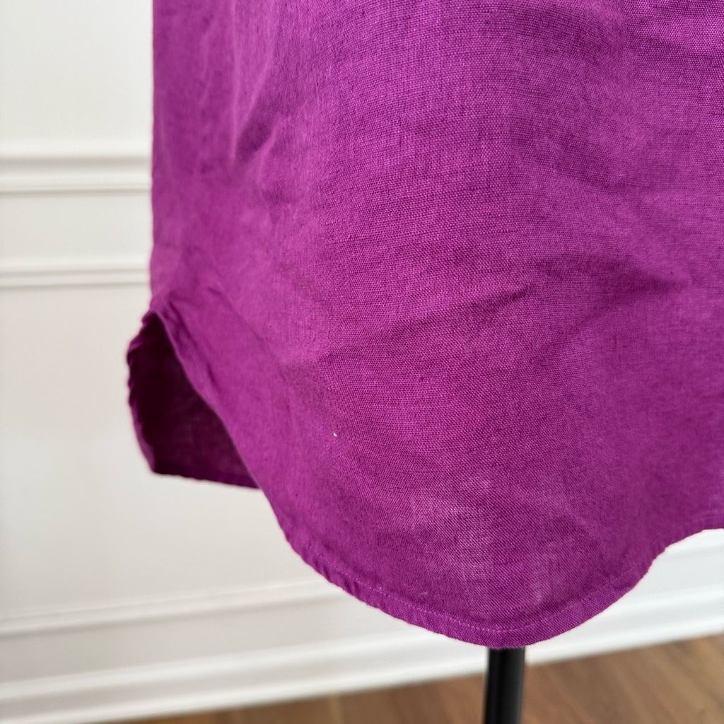 Other Ellen Tracy 100% Linen Plum Purple Sleeveless Shirt L Size L / US 10 / IT 46 - 4 Thumbnail