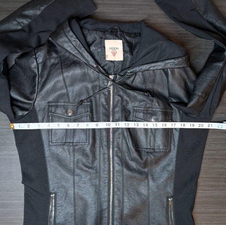 Guess Guess Faux Leather Hooded Motorcycle Jacket Women's Size XL Size XL / US 12-14 / IT 48-50 - 6 Thumbnail