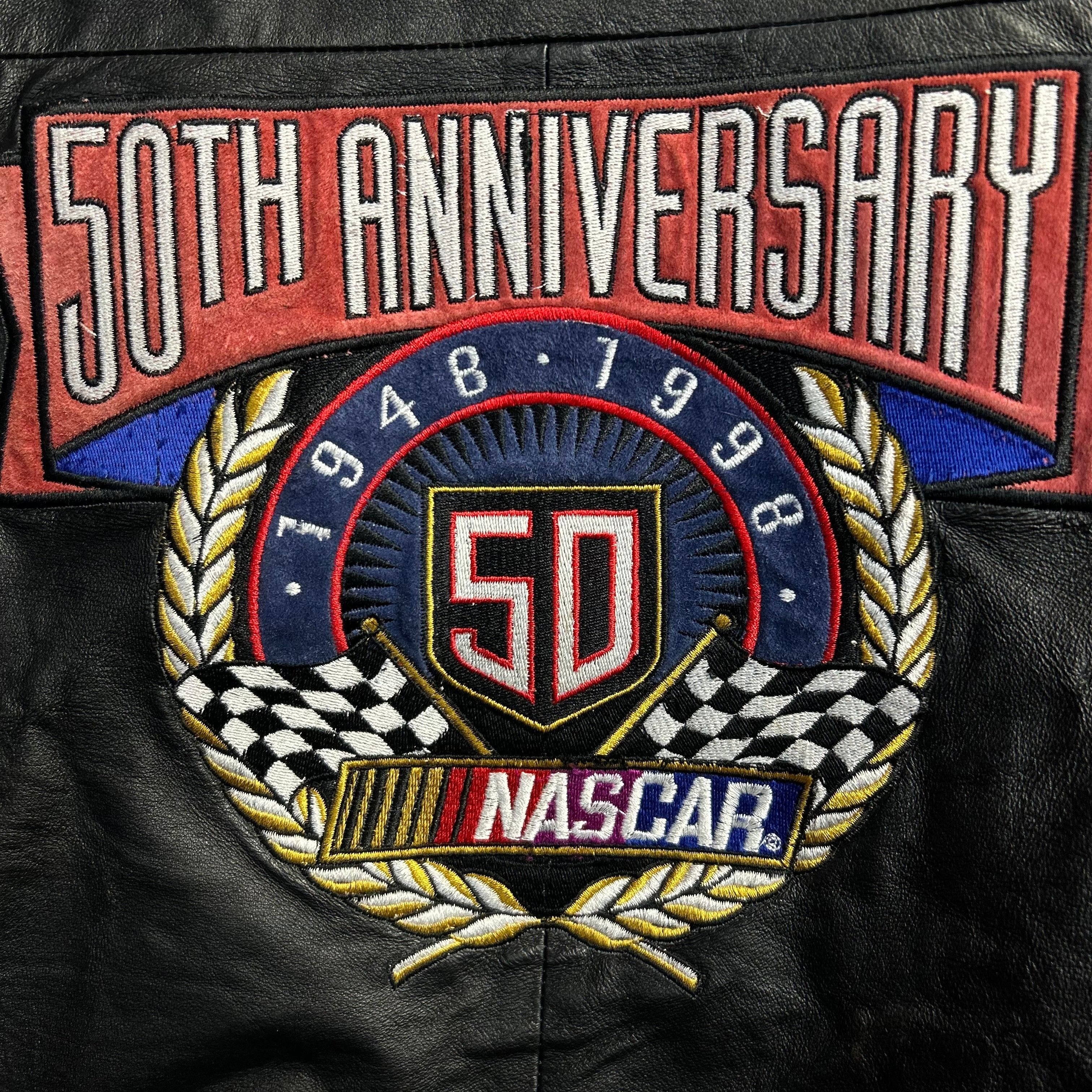 Jeff Hamilton Vintage 90’s 98’ Jeff Hamilton Nascar Leather Jacket Sz L Size US L / EU 52-54 / 3 - 7 Thumbnail