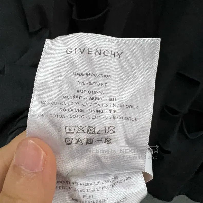 Givenchy Givenchy Ripped Logo Printed Short Sleeve (Size XXL) Size US XXL / EU 58 / 5 - 4 Thumbnail