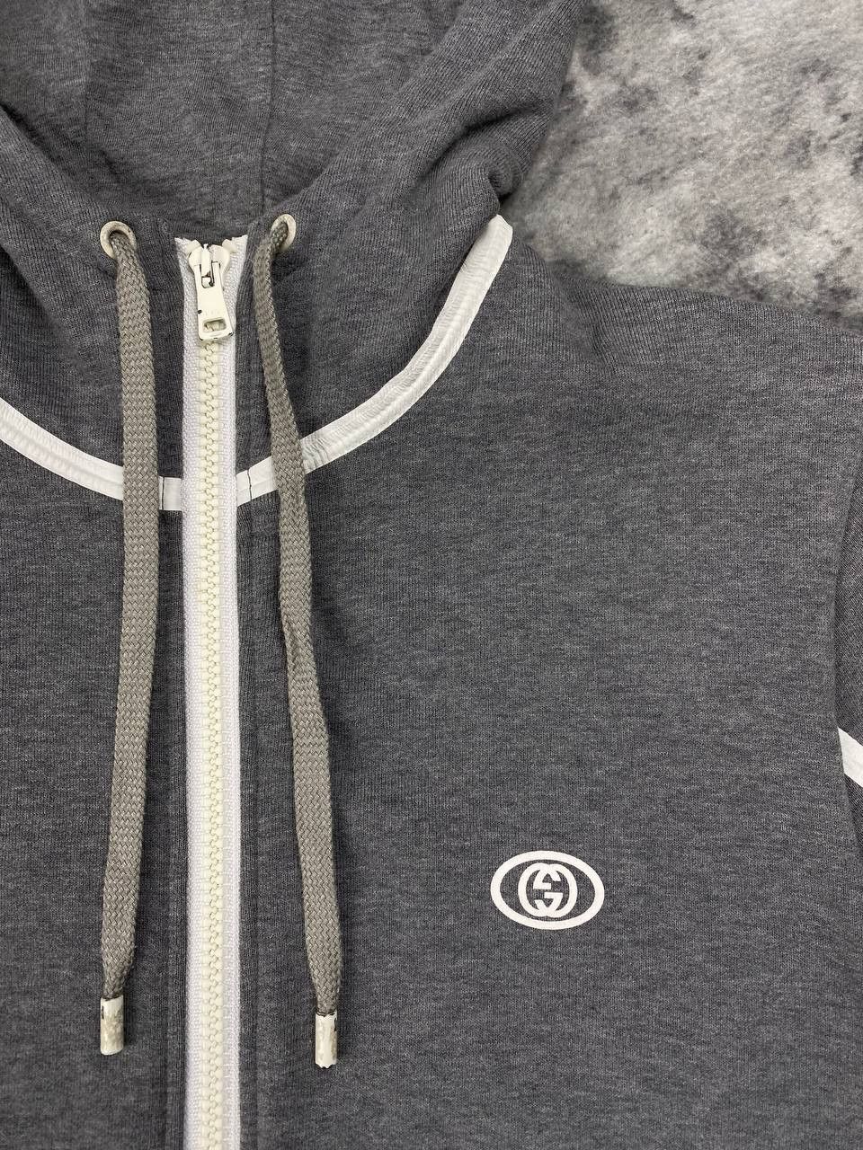 Gucci Gucci Full Zip Hoodie Men Size M Gray Size US M / EU 48-50 / 2 - 2 Thumbnail