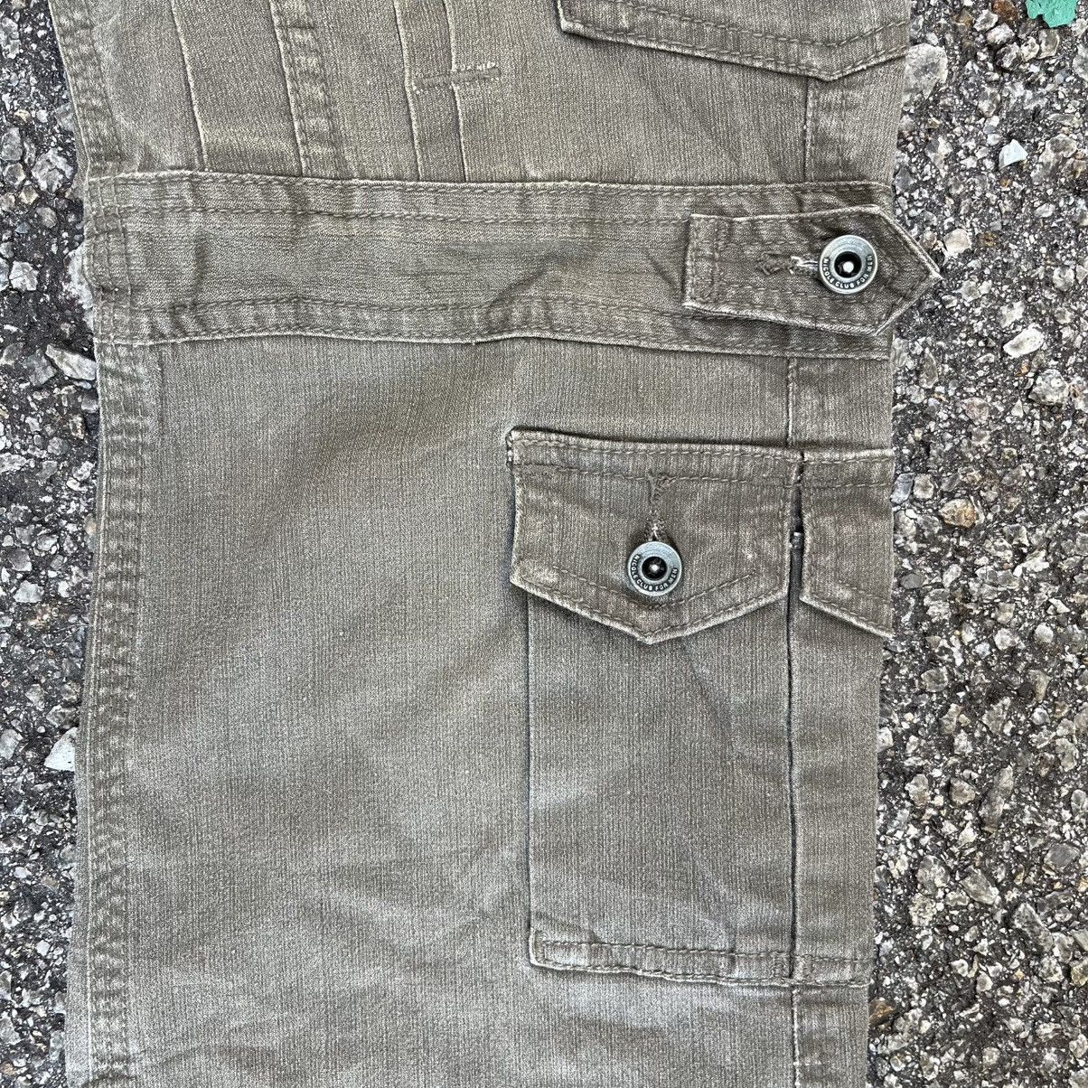 Japanese Brand Flared Cargo Multi Pocket Nicole Club Low Rise Boot Cut Pant Size US 30 / EU 46 - 3 Thumbnail