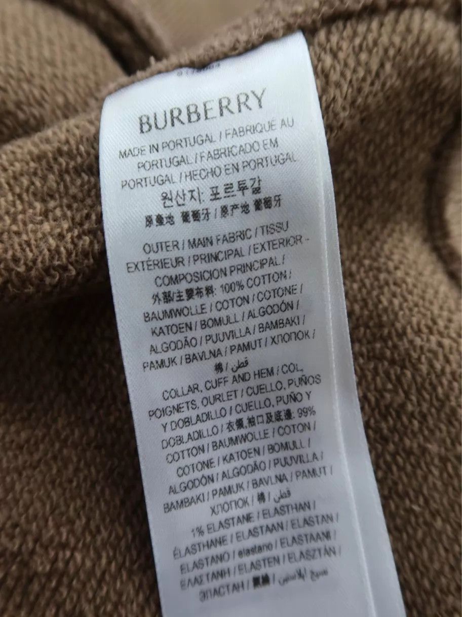 Burberry Burberry Check Cotton Crew Slim Sweatshirt Men's L Size US L / EU 52-54 / 3 - 4 Thumbnail