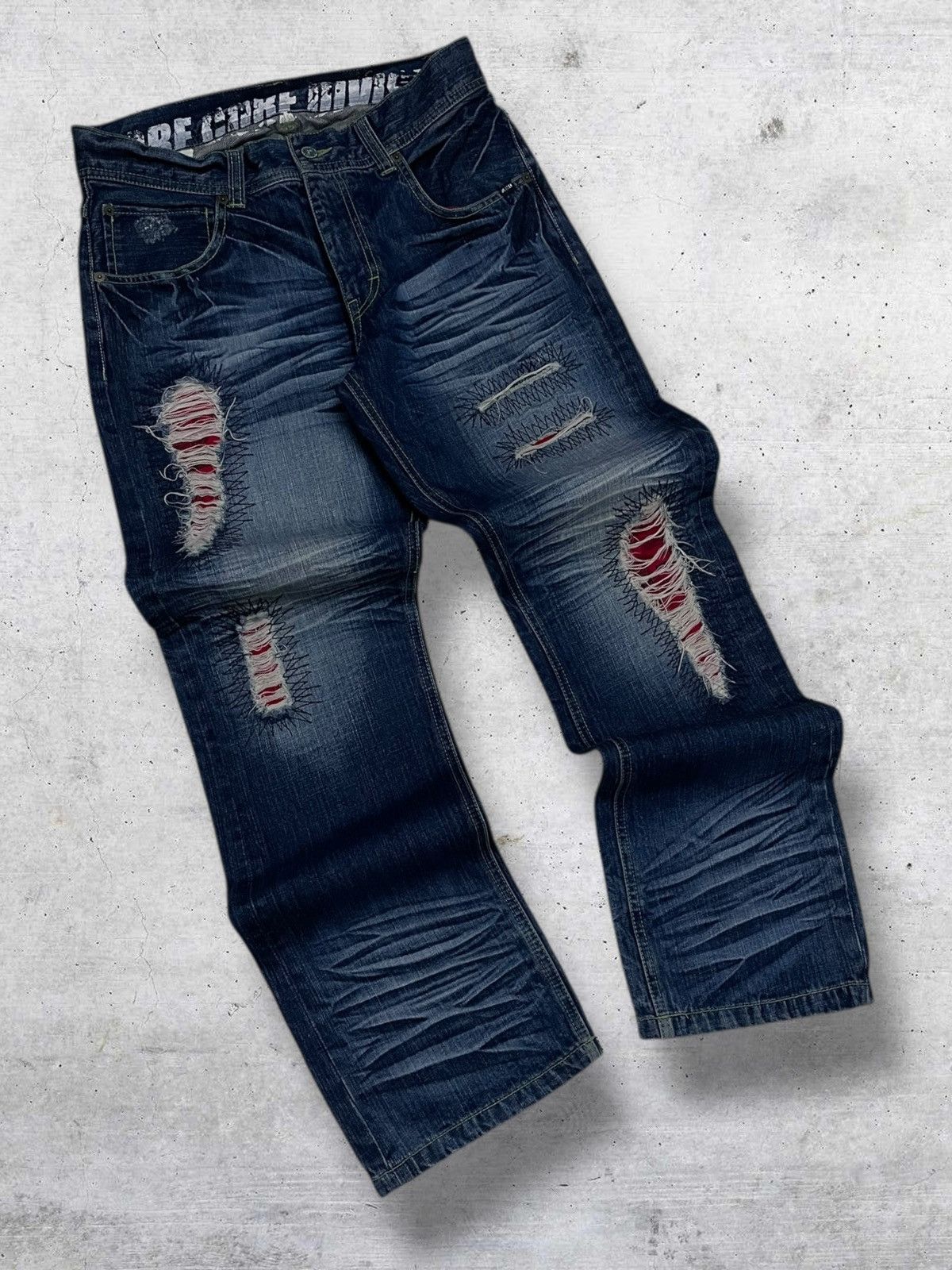 Hysteric Glamour VINTAGE MORE CORE DIVISION RIPPED JAPAN PUNK SUPERSTAR DENIM Size US 32 / EU 48 - 2 Thumbnail