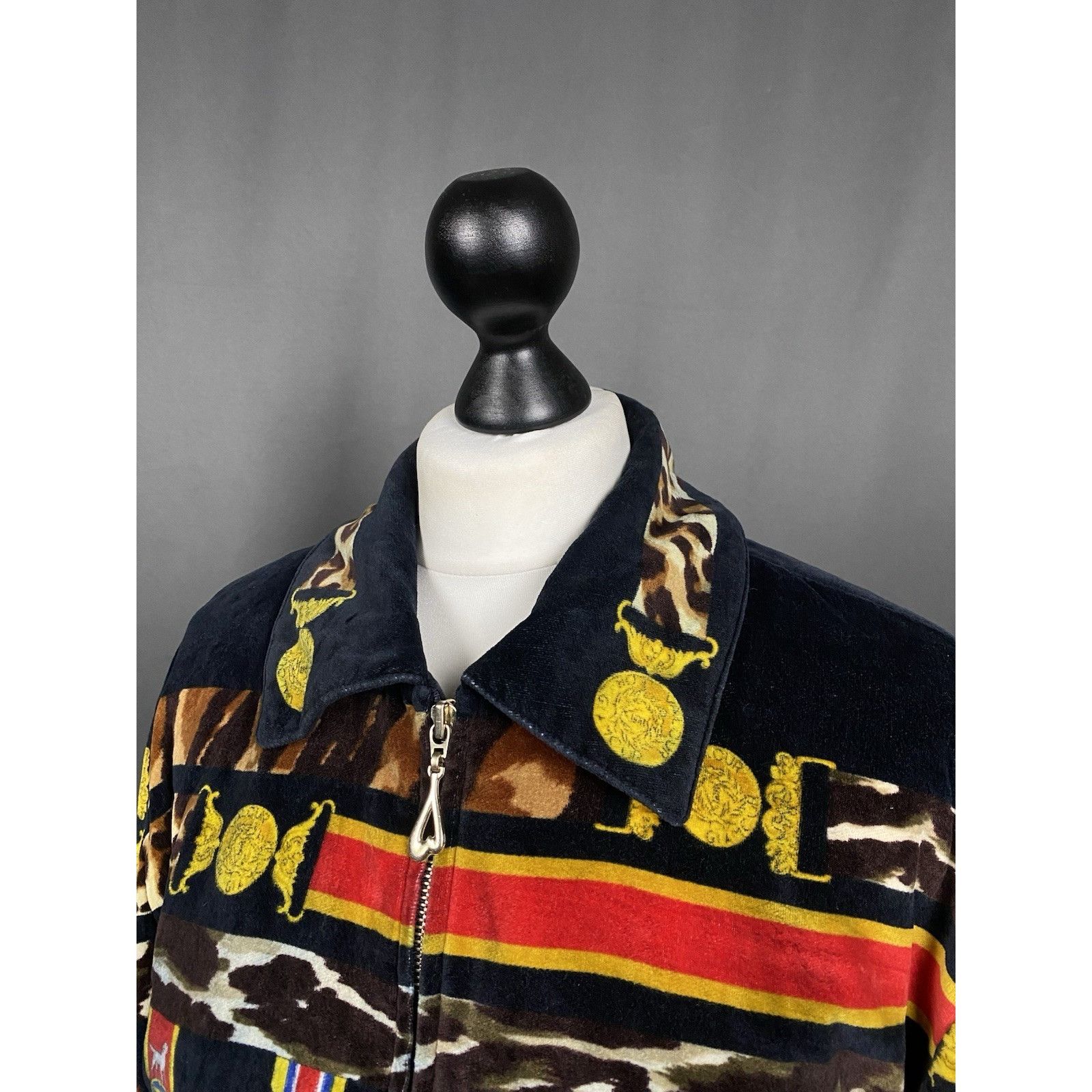Escada Vintage 80s Escada Margaretha Ley Equestrian Velour Printed Size XS / US 0-2 / IT 36-38 - 5 Thumbnail