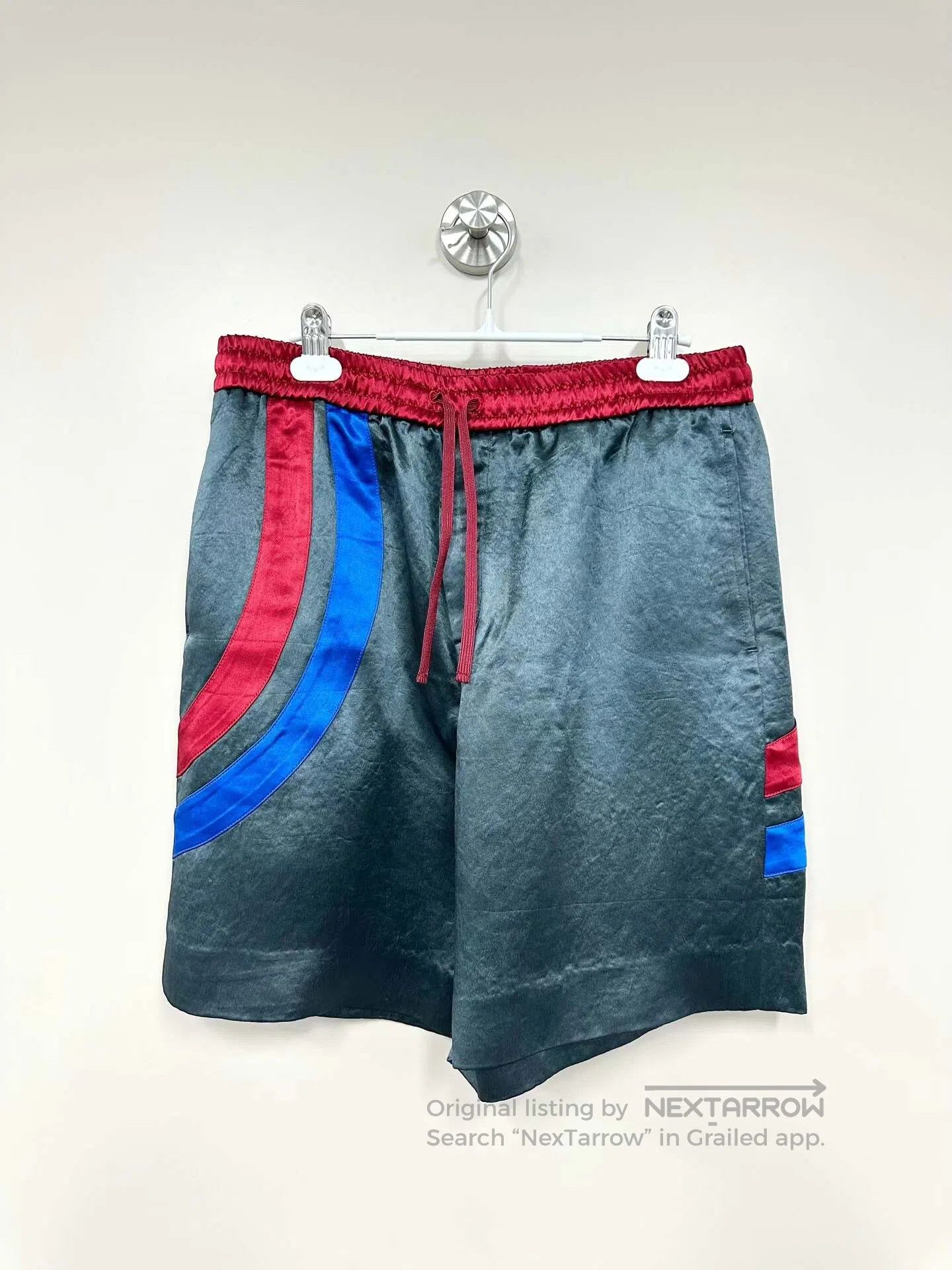 Gucci Guicci Dark gray acetate fiber drawstring casual shorts| Size US 32 / EU 48 - 1 Thumbnail