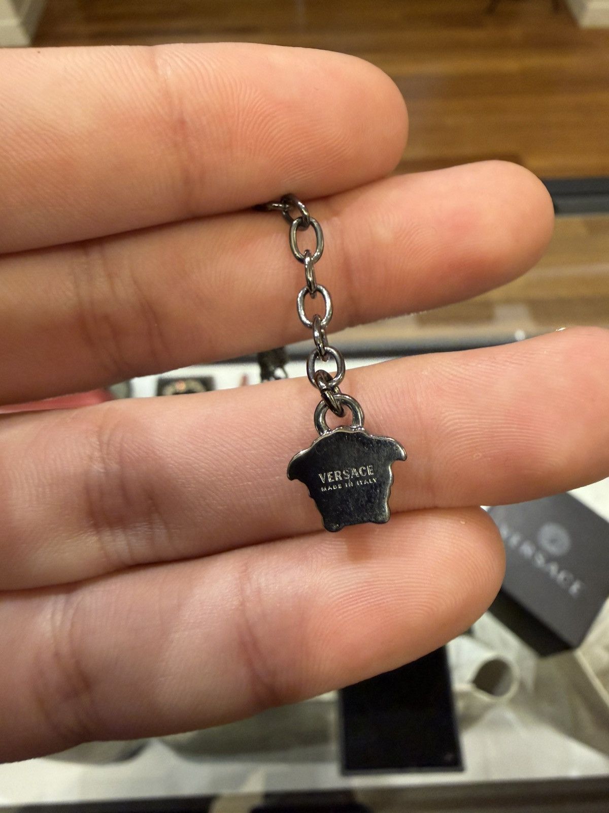 Versace Versace Logo Plate Necklace Size ONE SIZE - 3 Thumbnail