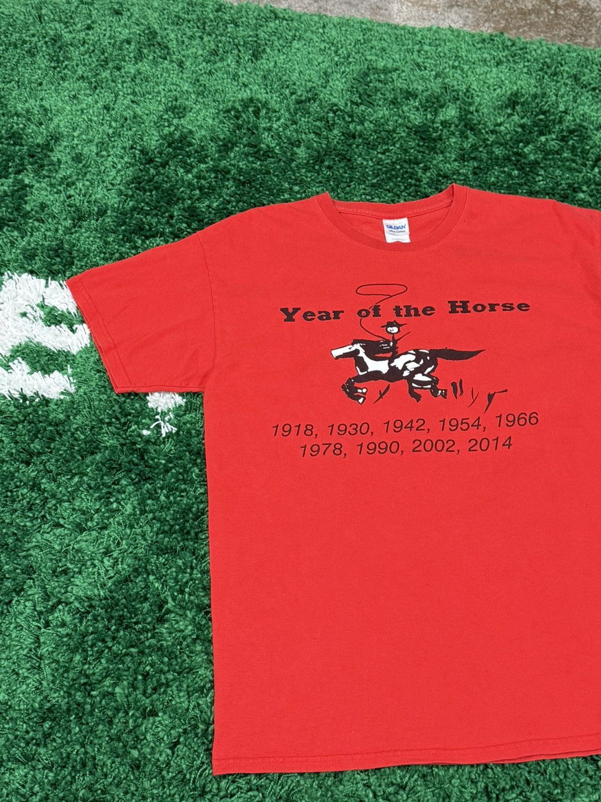 Vintage Vintage Chinese Horse Year Zodiac Stick Figure Y2k China Tee Size US L / EU 52-54 / 3 - 2 Thumbnail