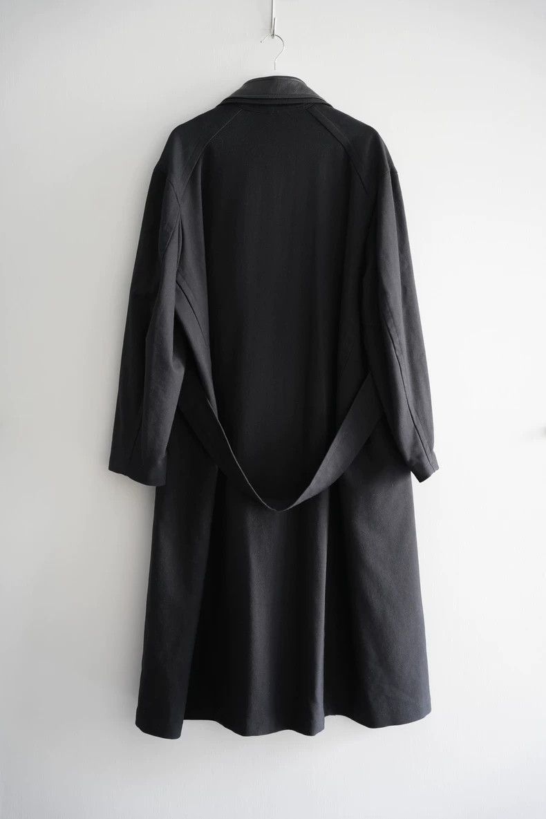 Yohji Yamamoto Yohji Yamamoto Yohji Yamamoto Black Leather Collar Coat Size US S / EU 44-46 / 1 - 2 Thumbnail