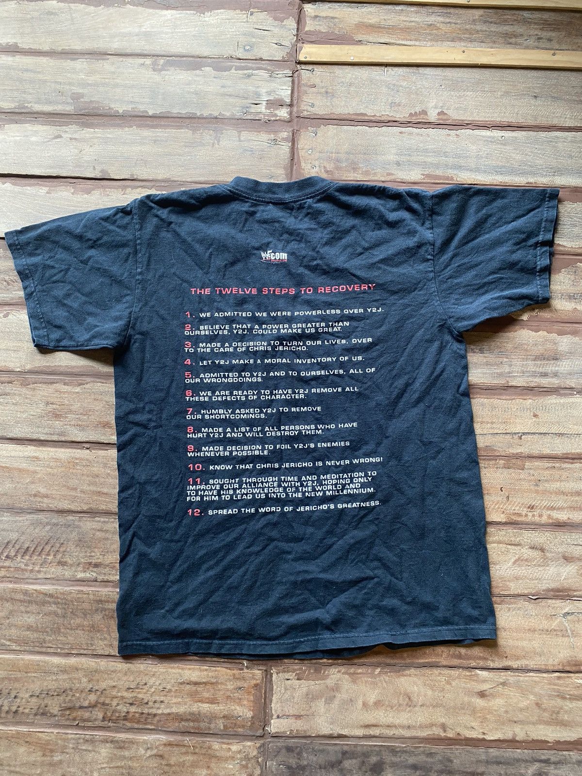 Vintage × WWE × WWF Vintage 2000 Jerichoholic T shirts Size US L / EU 52-54 / 3 - 4 Thumbnail